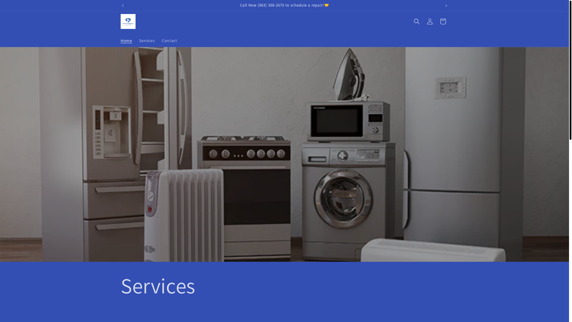 website screenshot of https://appliancecareprime.com/
