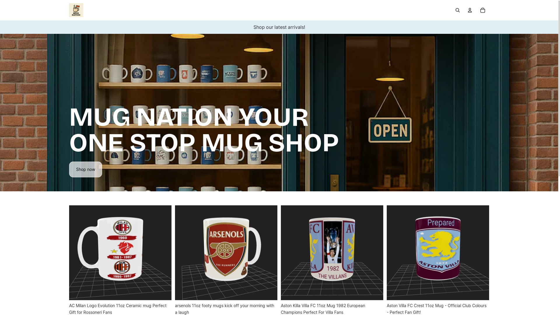 website screenshot of https://mug-nation.co.uk/