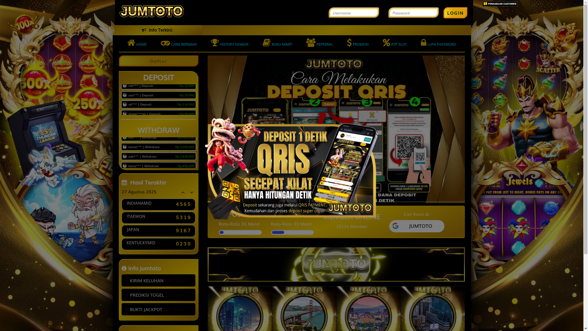 website screenshot of https://jumbahagia.com/