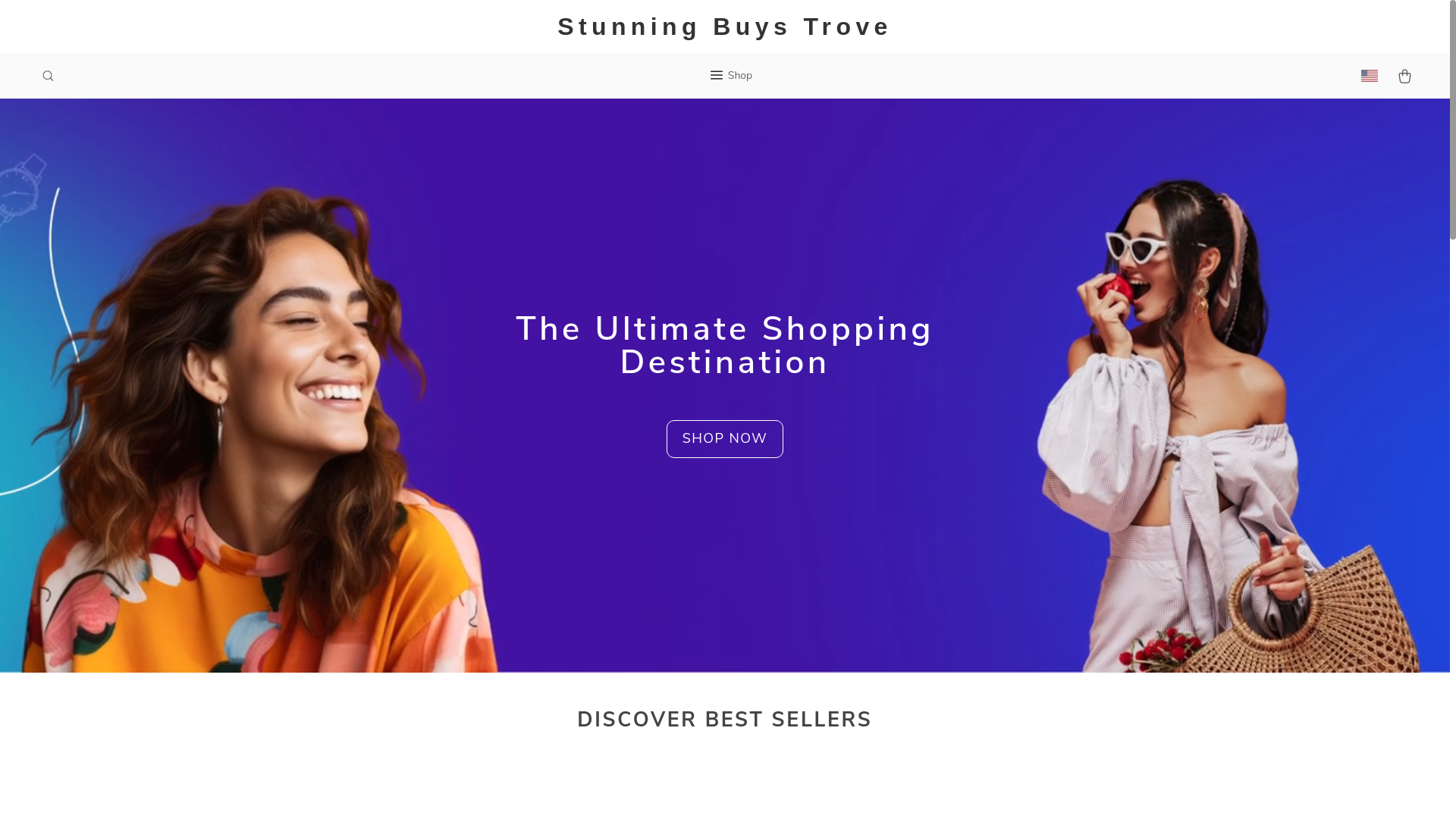 website screenshot of https://stunningbuystrove.shop/