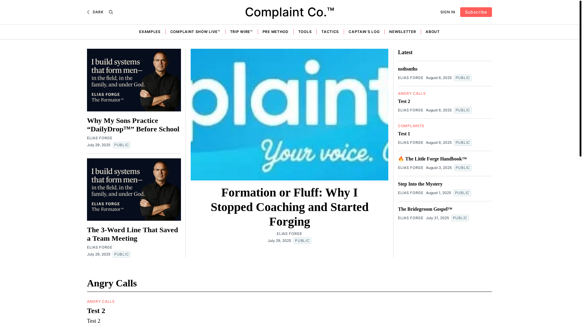website screenshot of https://complaintshow.com/