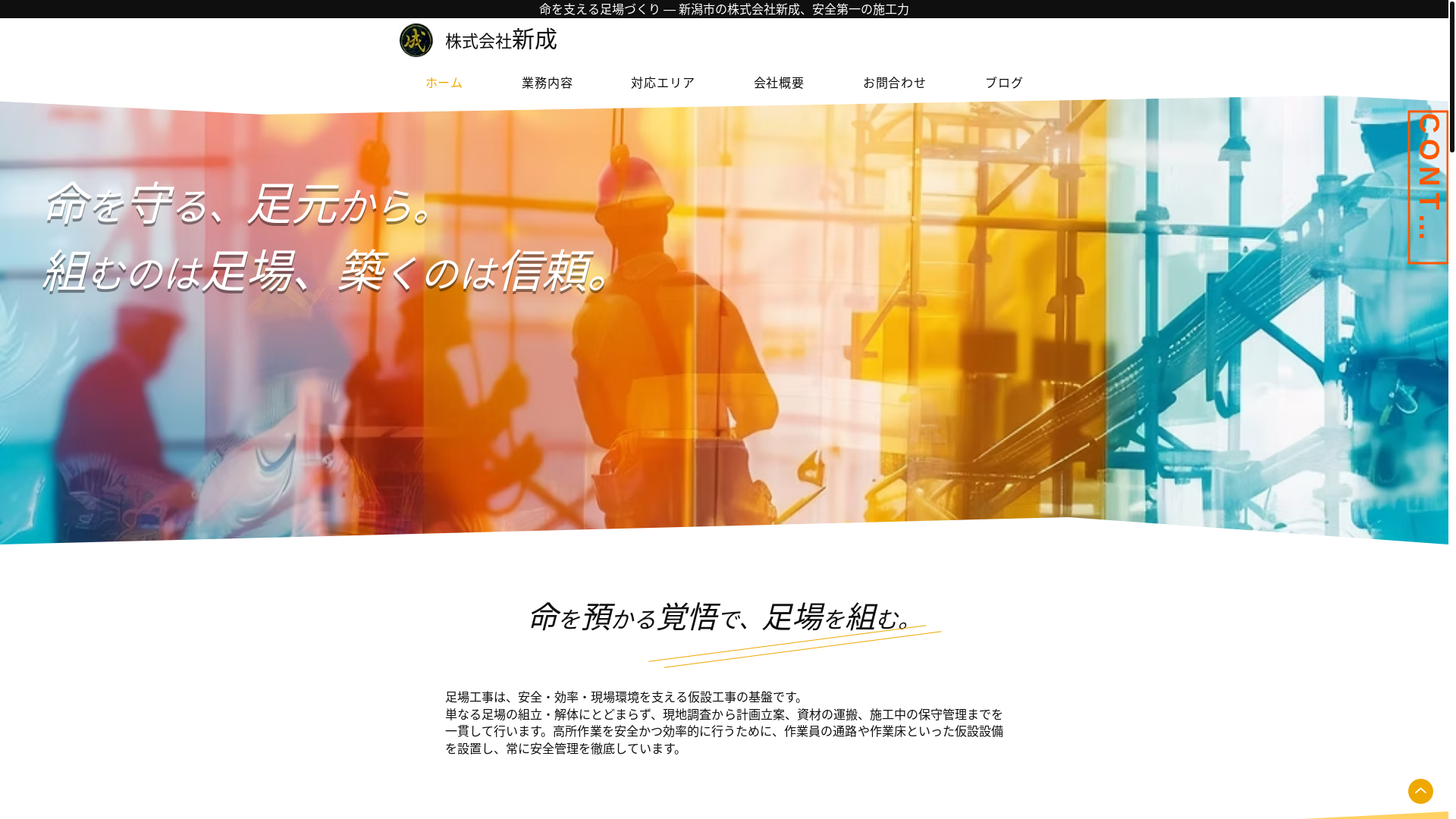 website screenshot of https://shinsei-niigata.com/