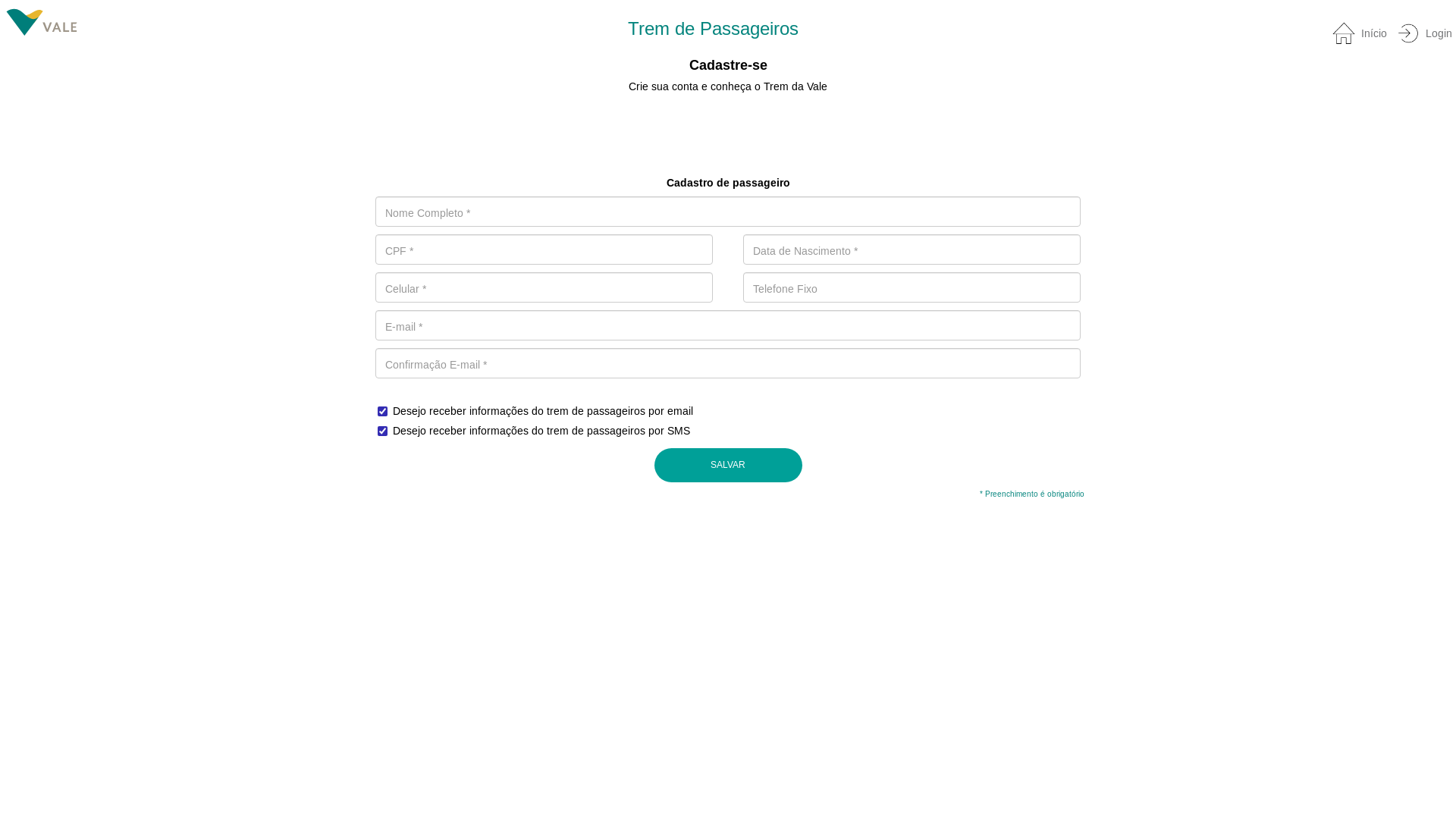 website screenshot of https://tremdepassageiros.vale.com/sgpweb/portal/index.html#/novoCadastro