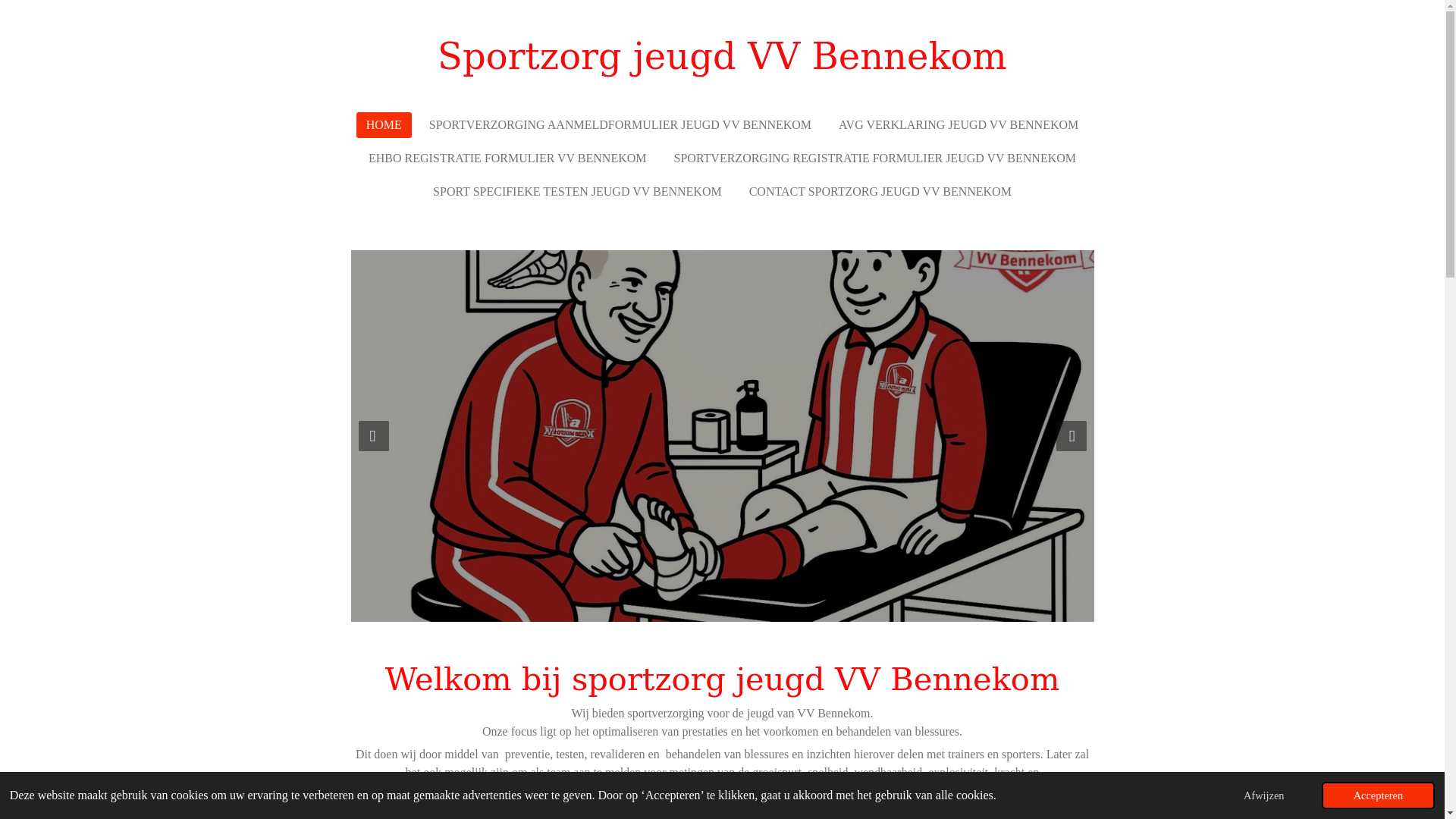 website screenshot of https://sportzorgvvbennekom.nl/