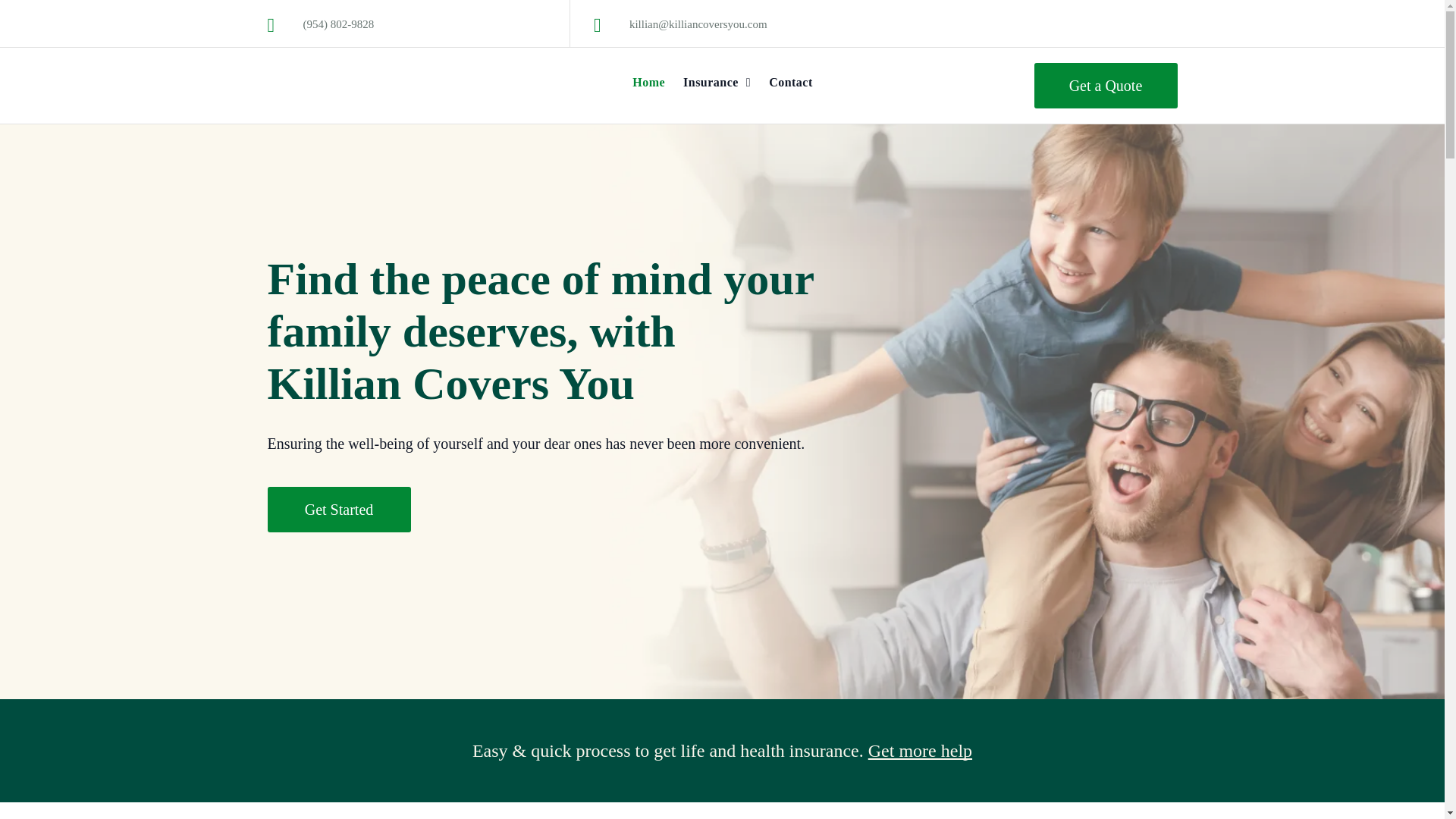 website screenshot of https://killiancoversyou.com/