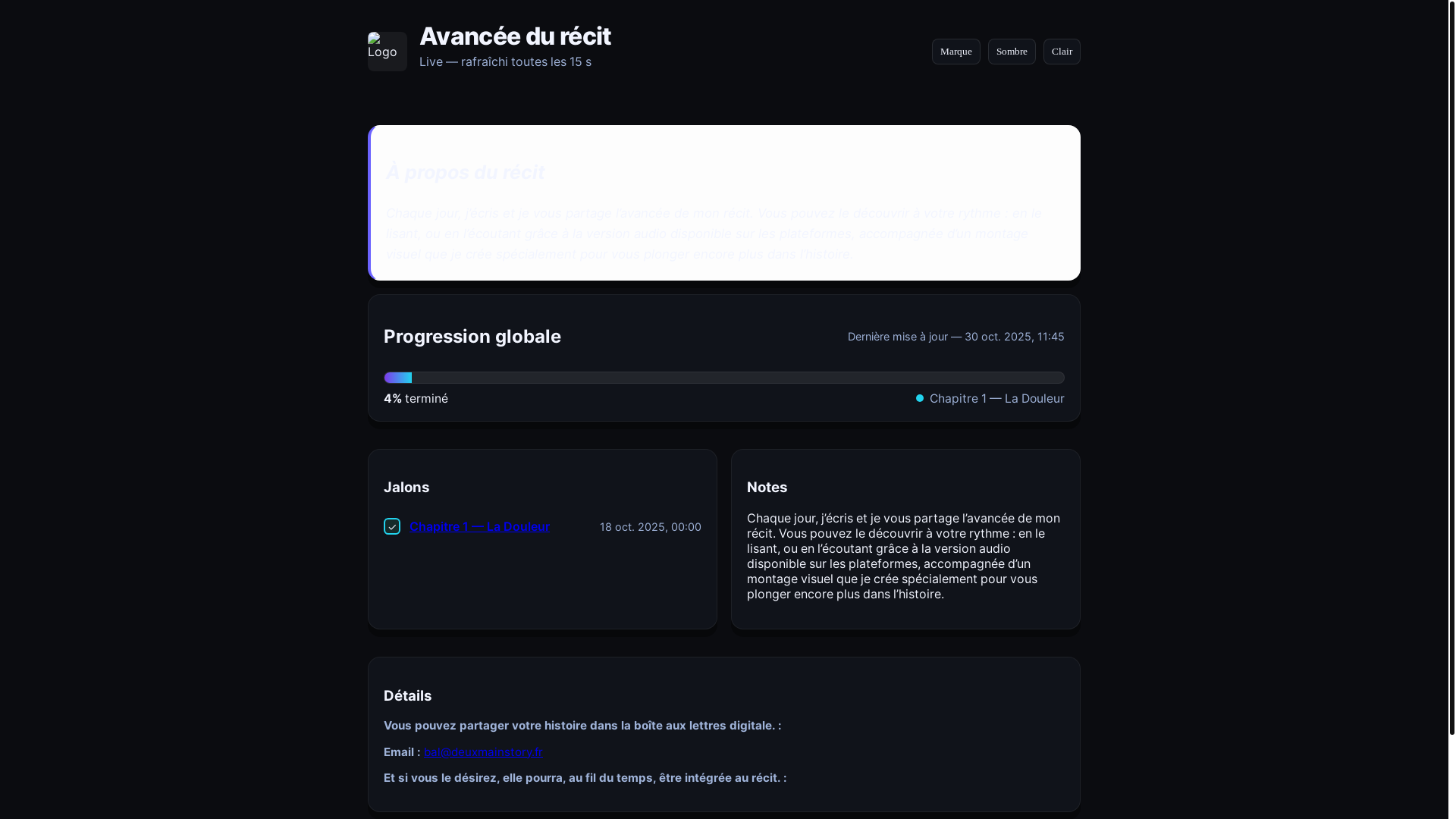 website screenshot of https://recit-progress.pages.dev/