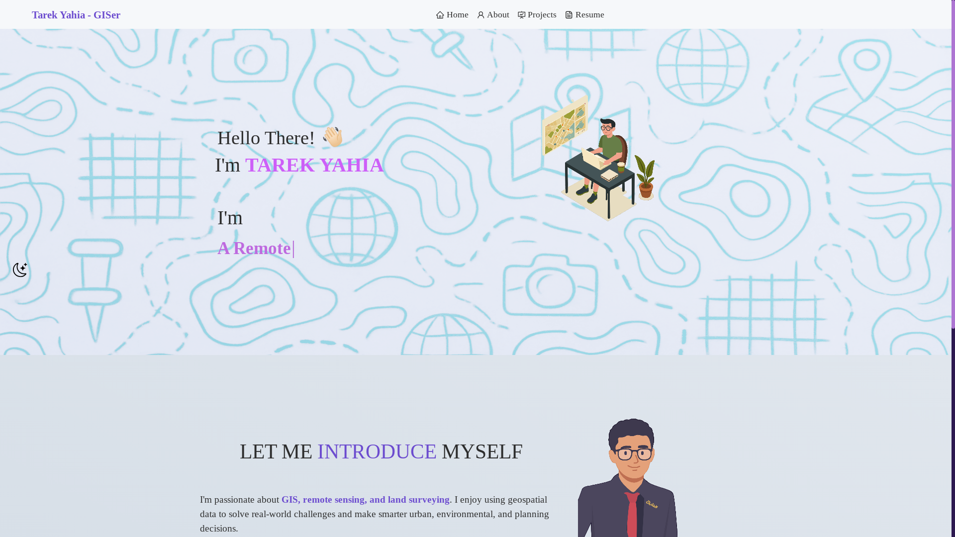 website screenshot of https://tarekyahia.site/