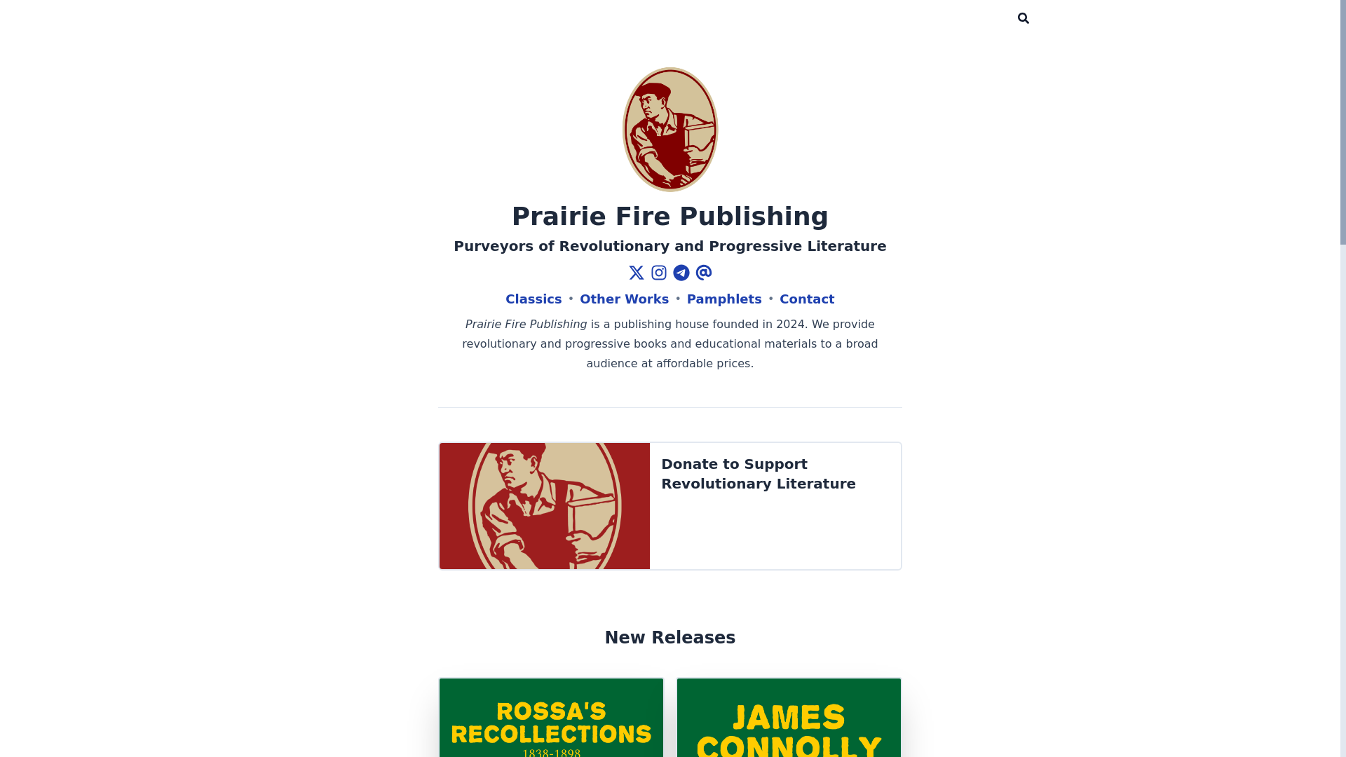 website screenshot of https://prairie-fire-publishing.pages.dev/