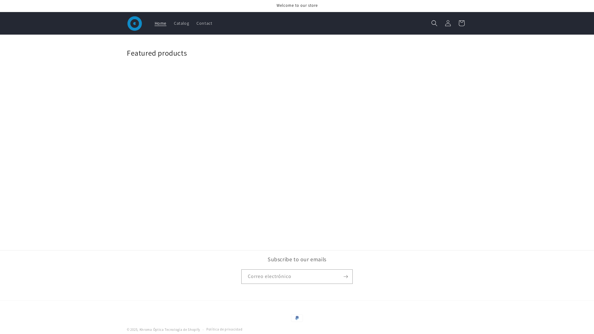 website screenshot of https://khromaoptica.mx/
