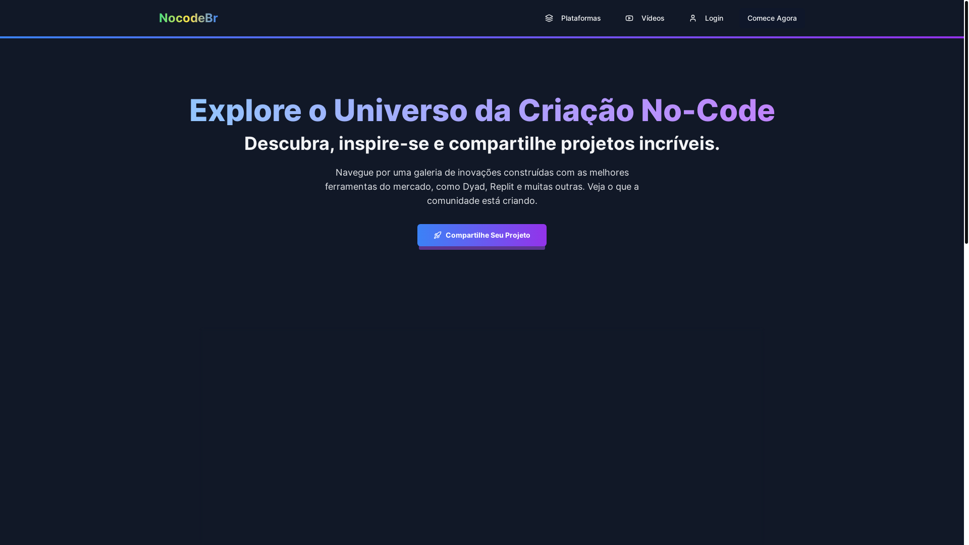 website screenshot of https://nocodebr.pages.dev/