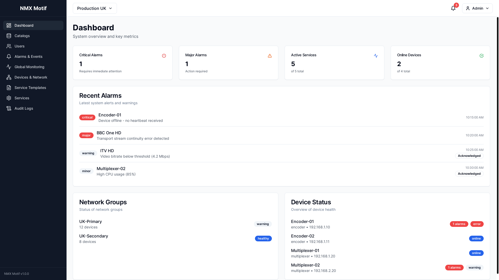 website screenshot of https://harmonics-nmx-motif-c1fis.kinsta.app