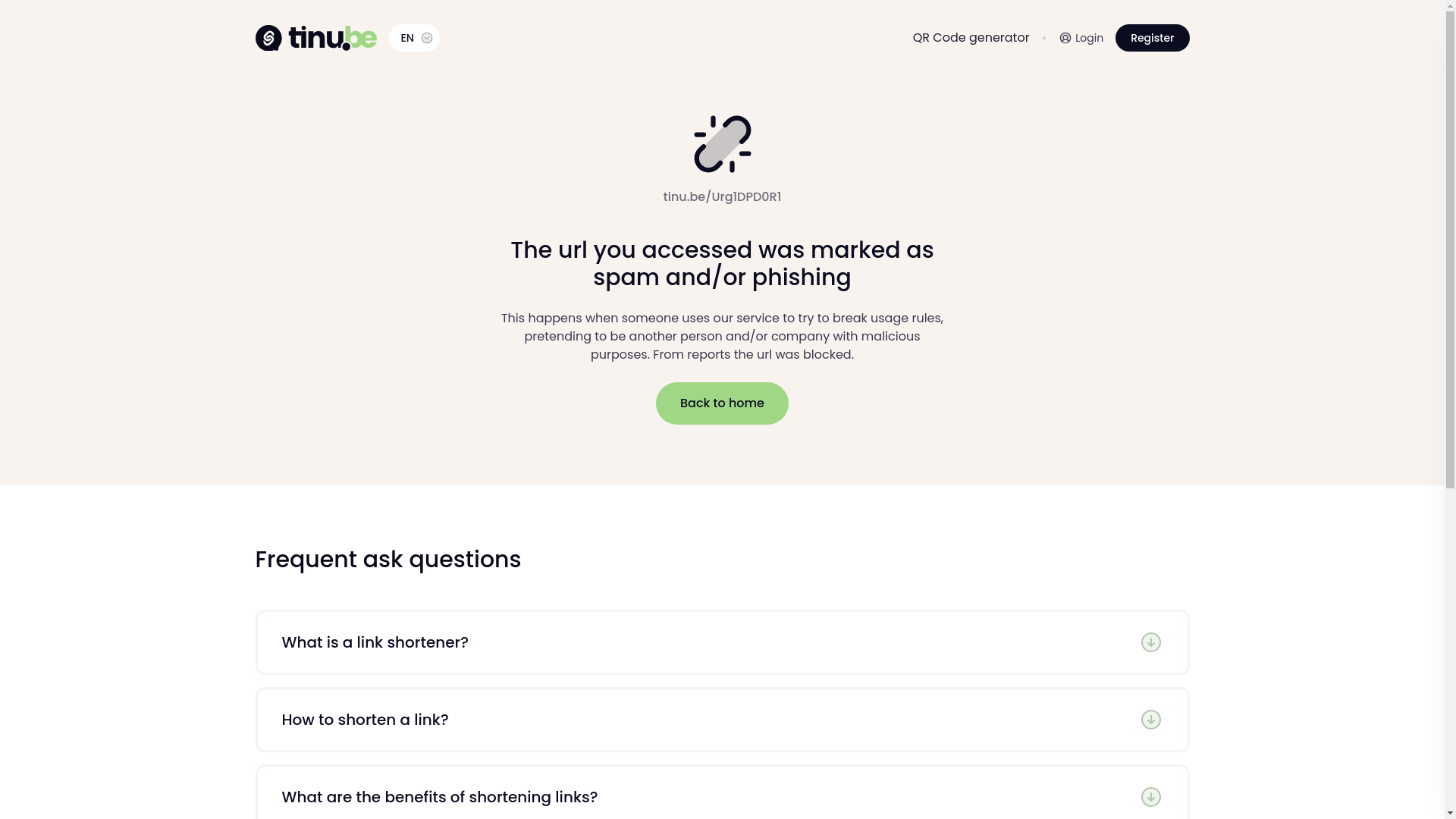 website screenshot of https://tinu.be/Urg1DPD0R1