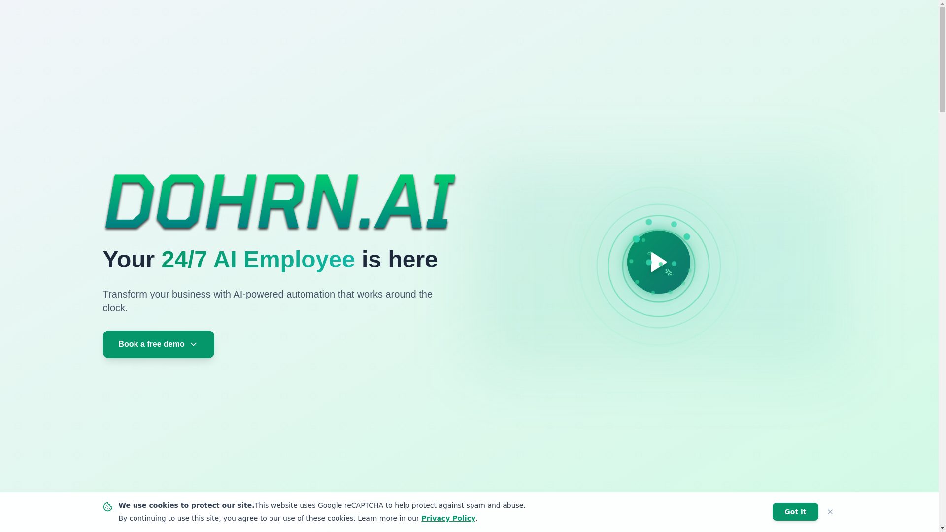 website screenshot of https://dohrnai.net/