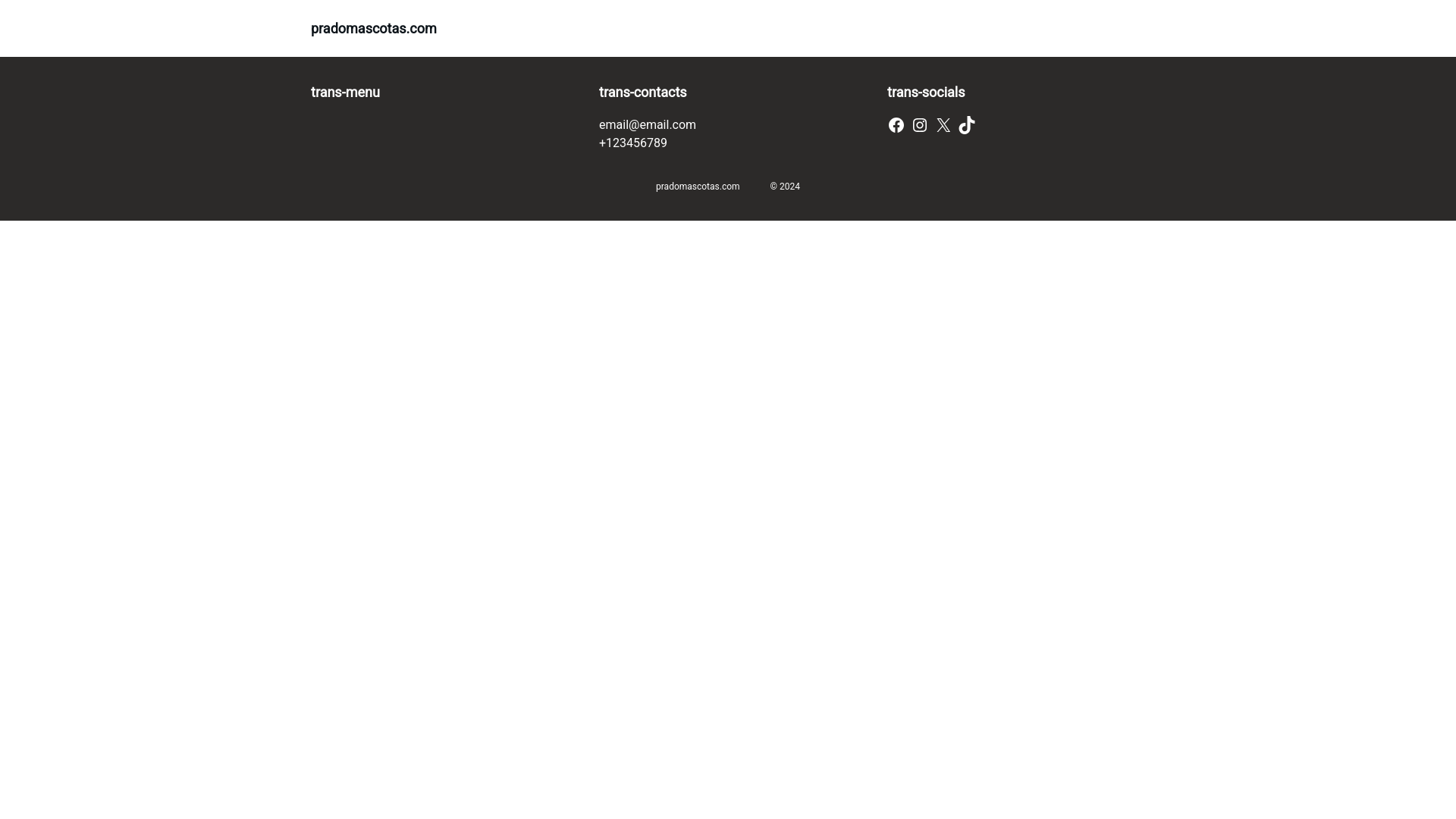 website screenshot of https://pradomascotas.com/