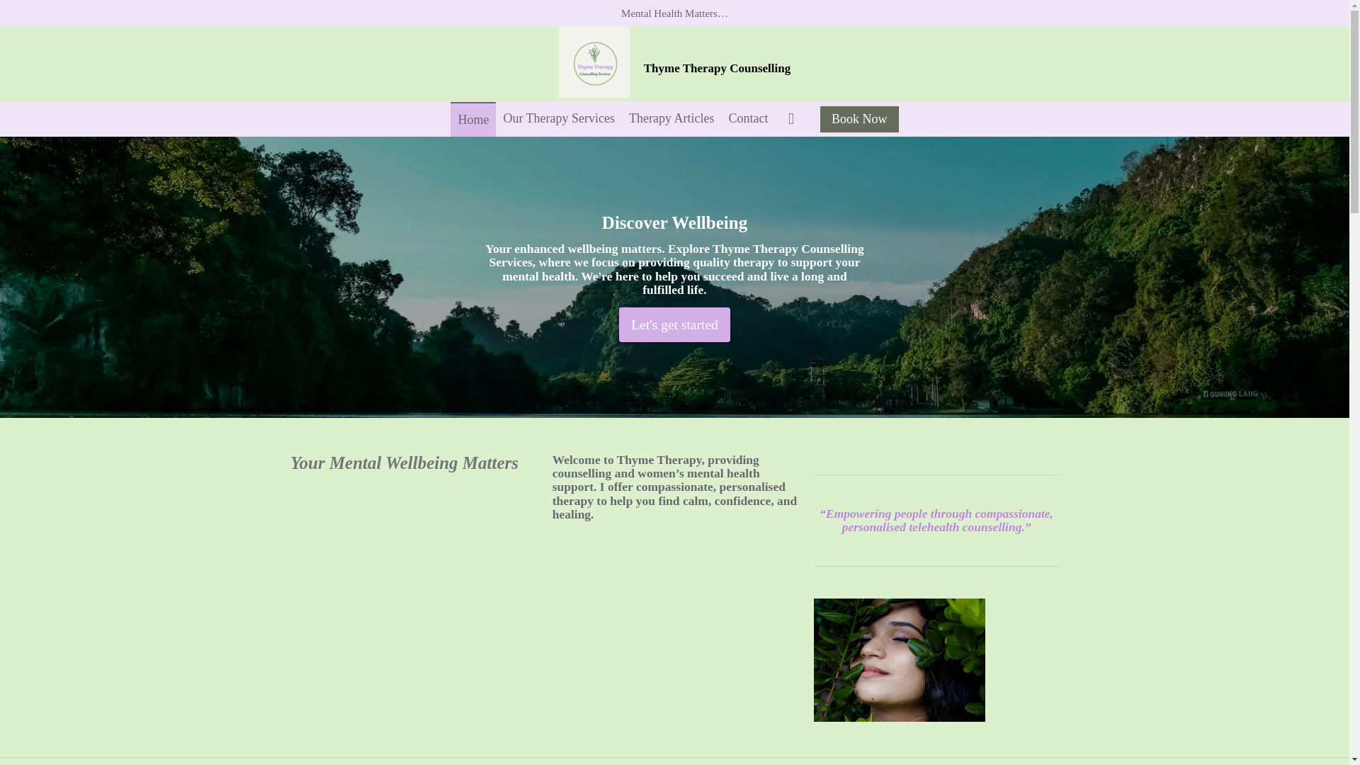 website screenshot of https://thymetherapy.net/
