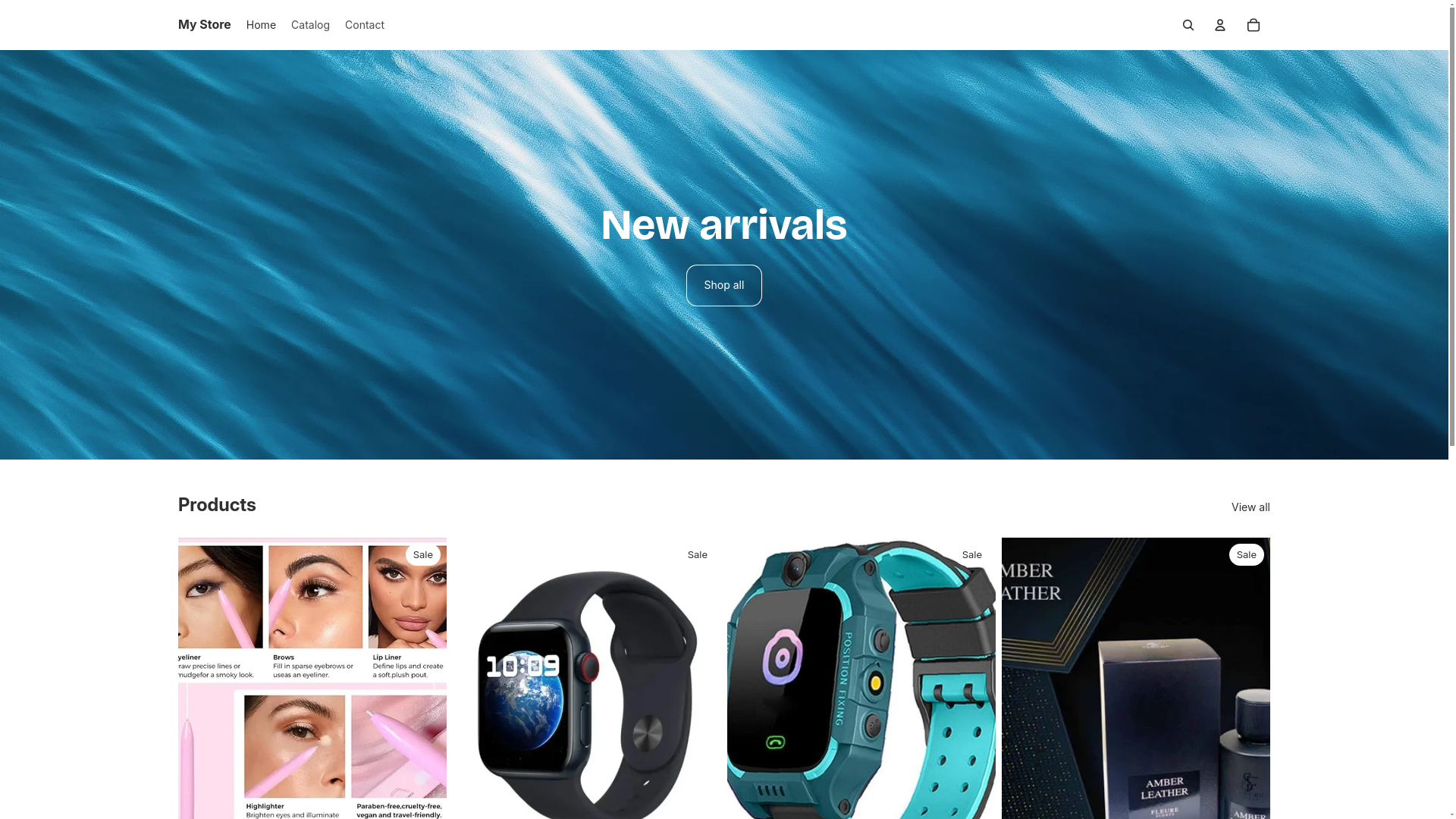 website screenshot of https://johnaneser.store/