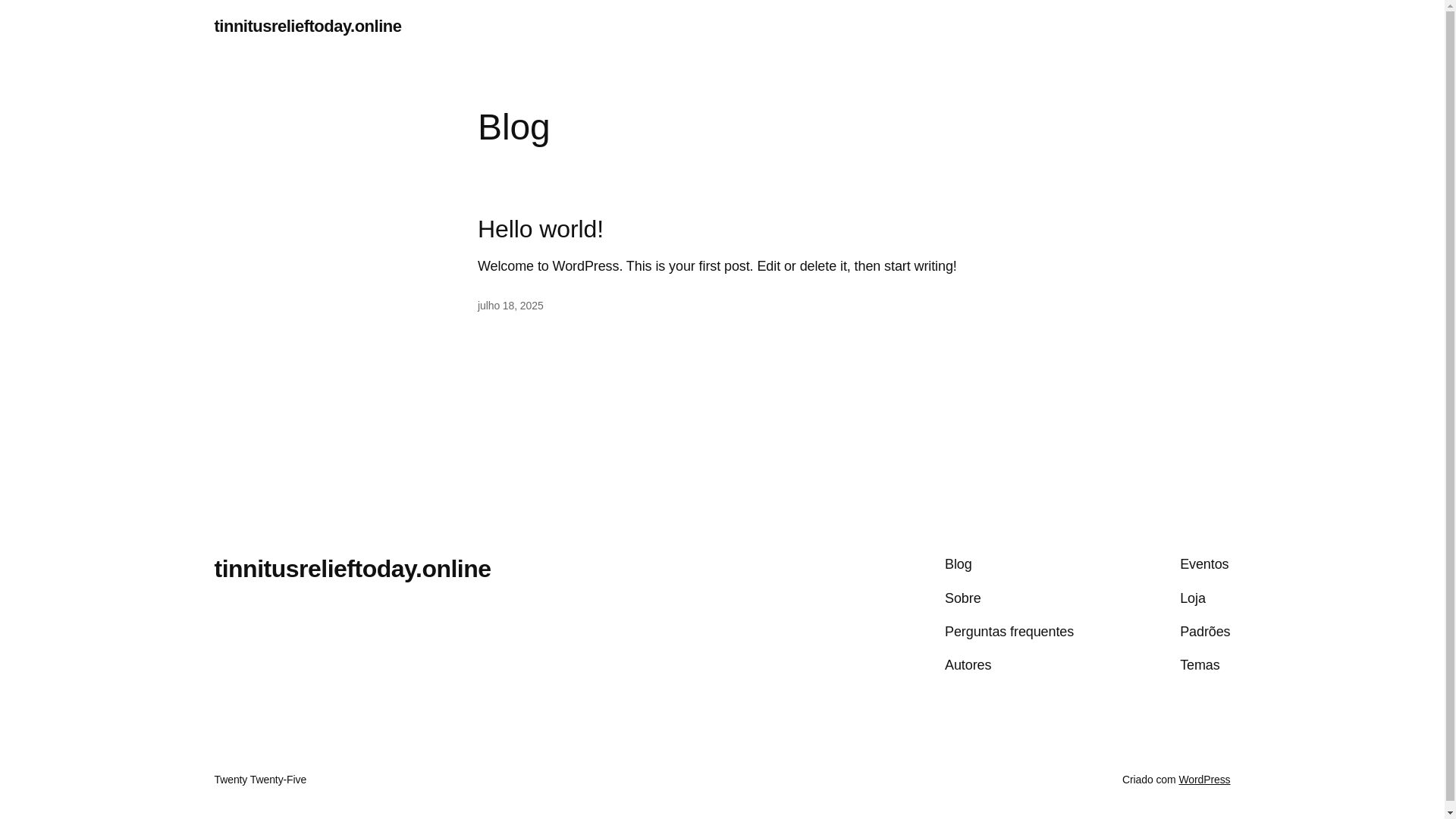 website screenshot of https://tinnitusrelieftoday.online/