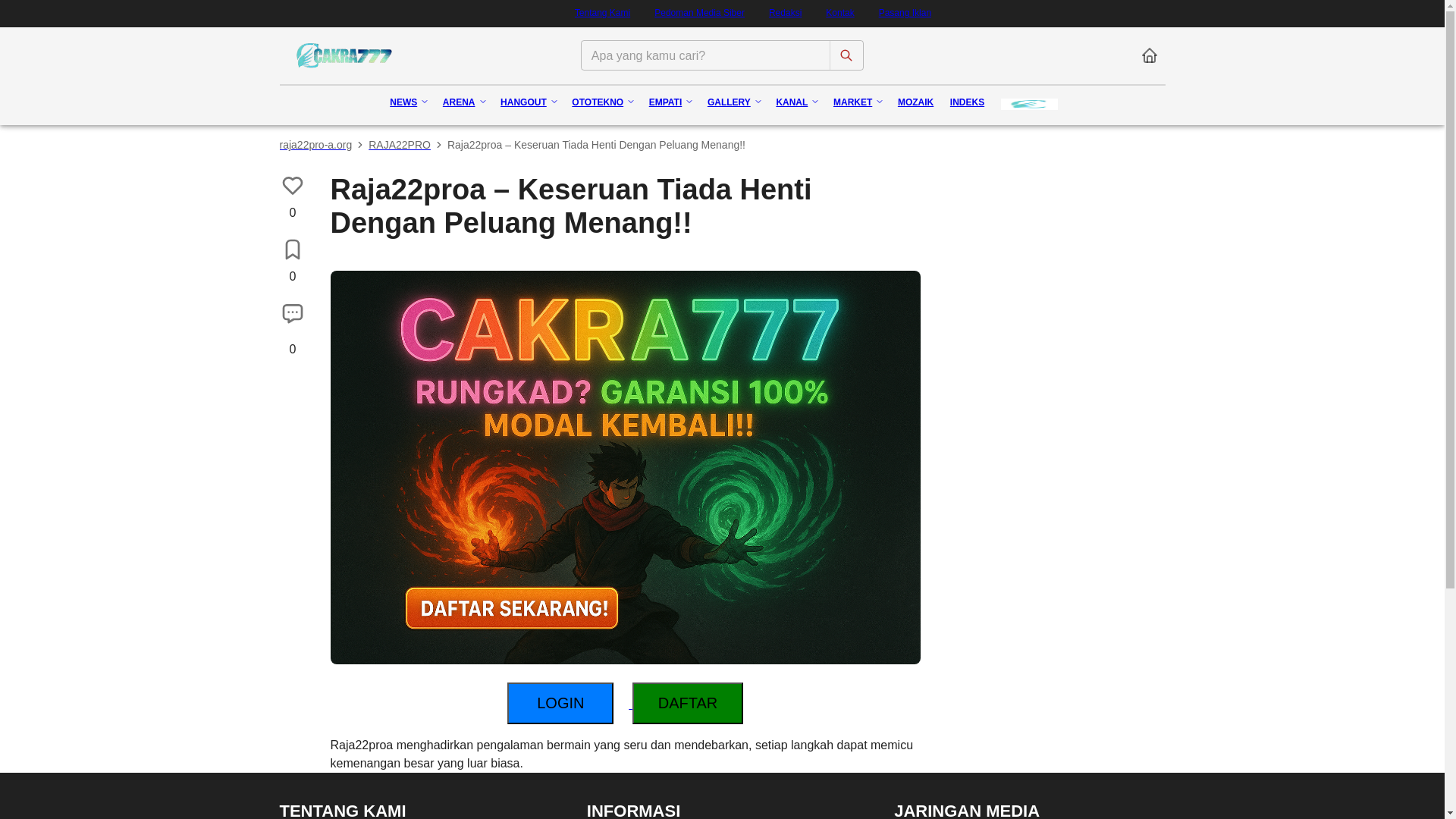 website screenshot of https://raja22pro-a.org/