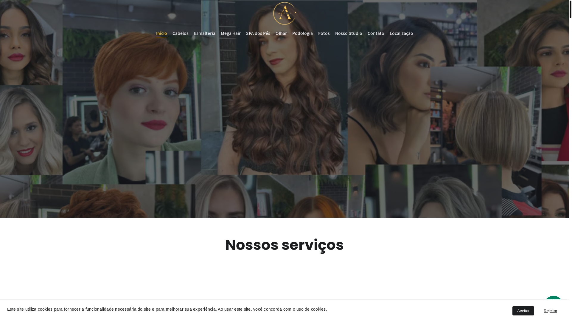 website screenshot of https://salaoarquetipo.com.br/