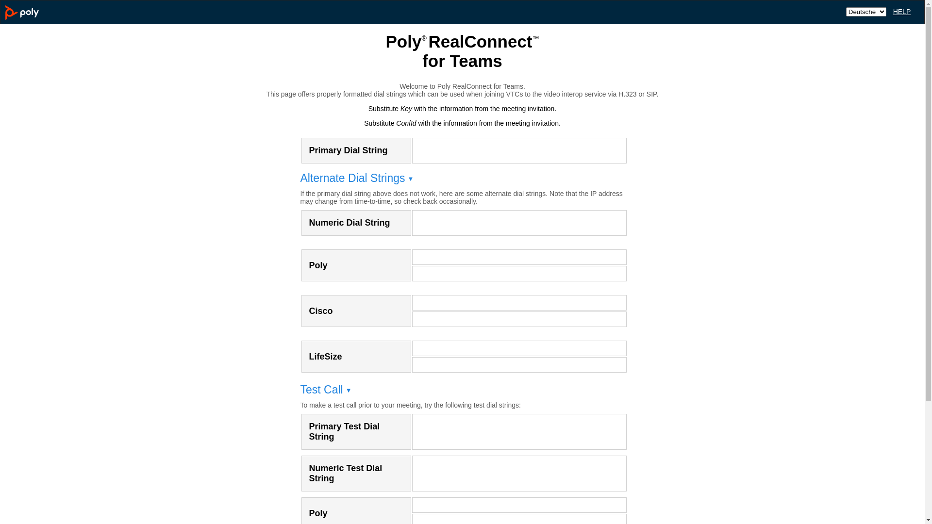 website screenshot of https://dialin.plcm.vc/teams/?key=613939715&conf=1134204792