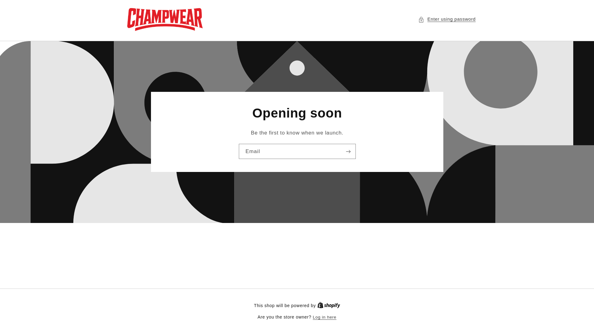 website screenshot of https://champwear.eu/