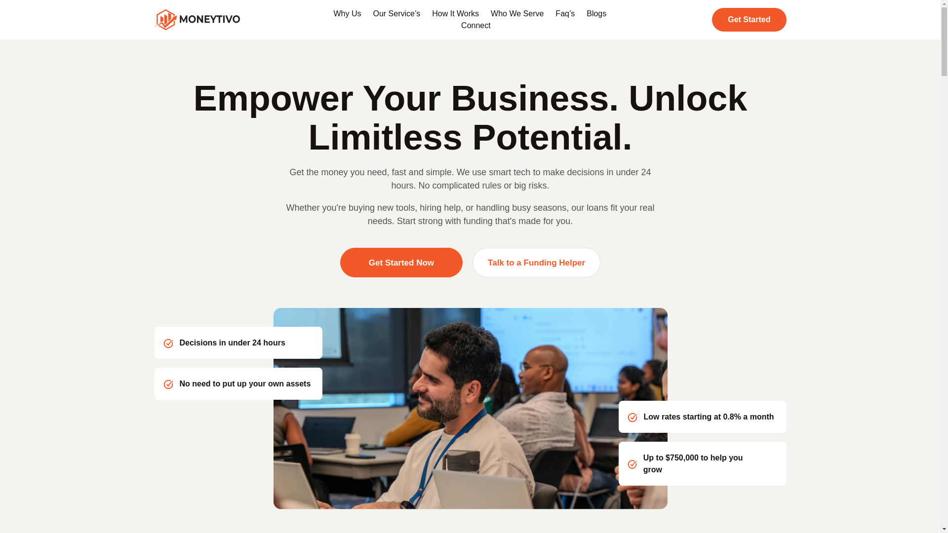website screenshot of https://moneytivoloanex.org/