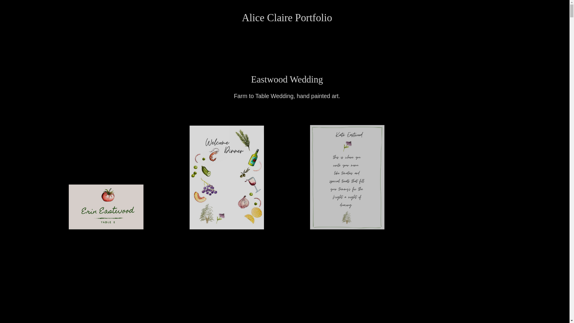website screenshot of https://aliceclairedesigns.com/