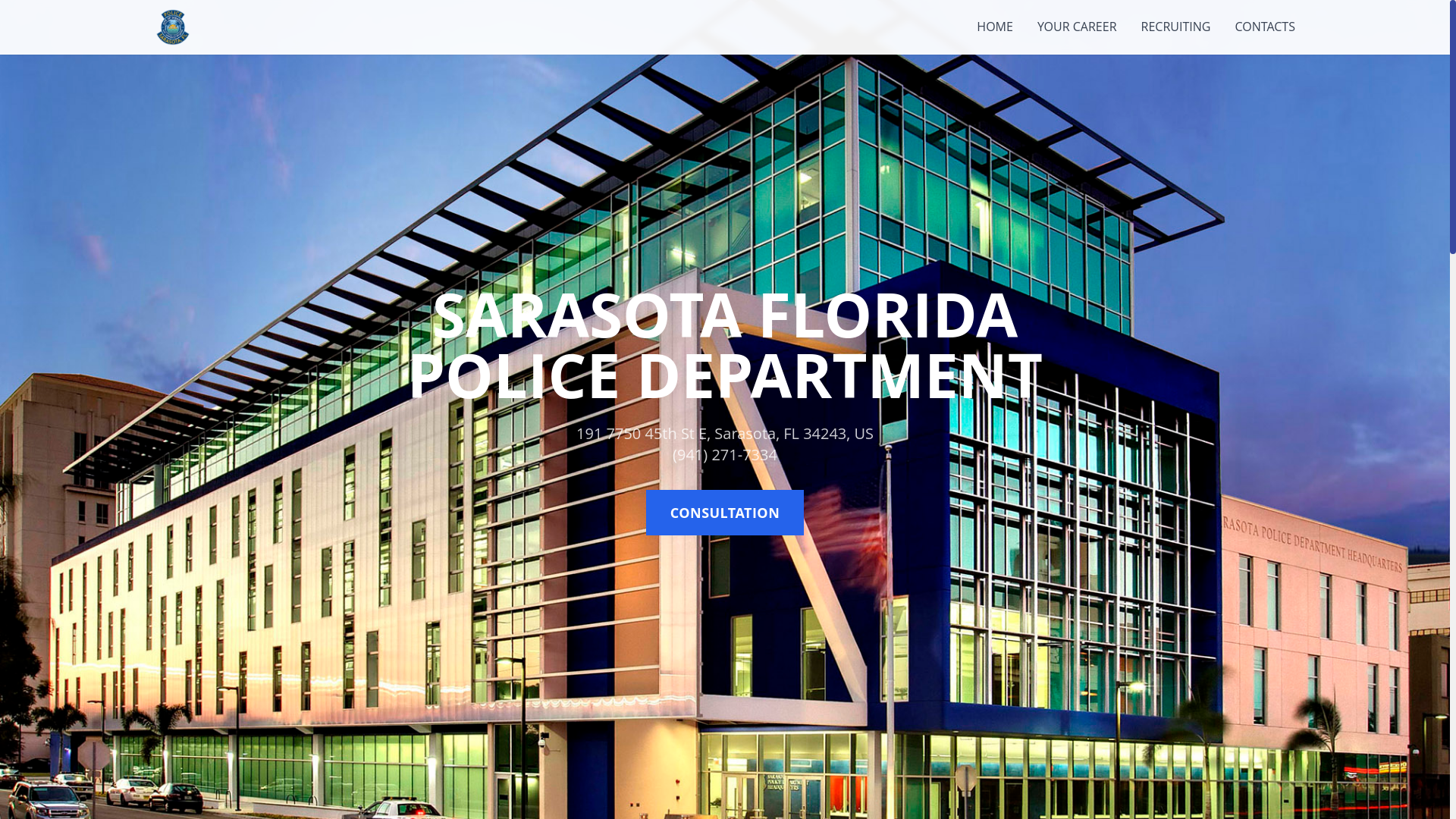 website screenshot of https://sarasotapolice.org/