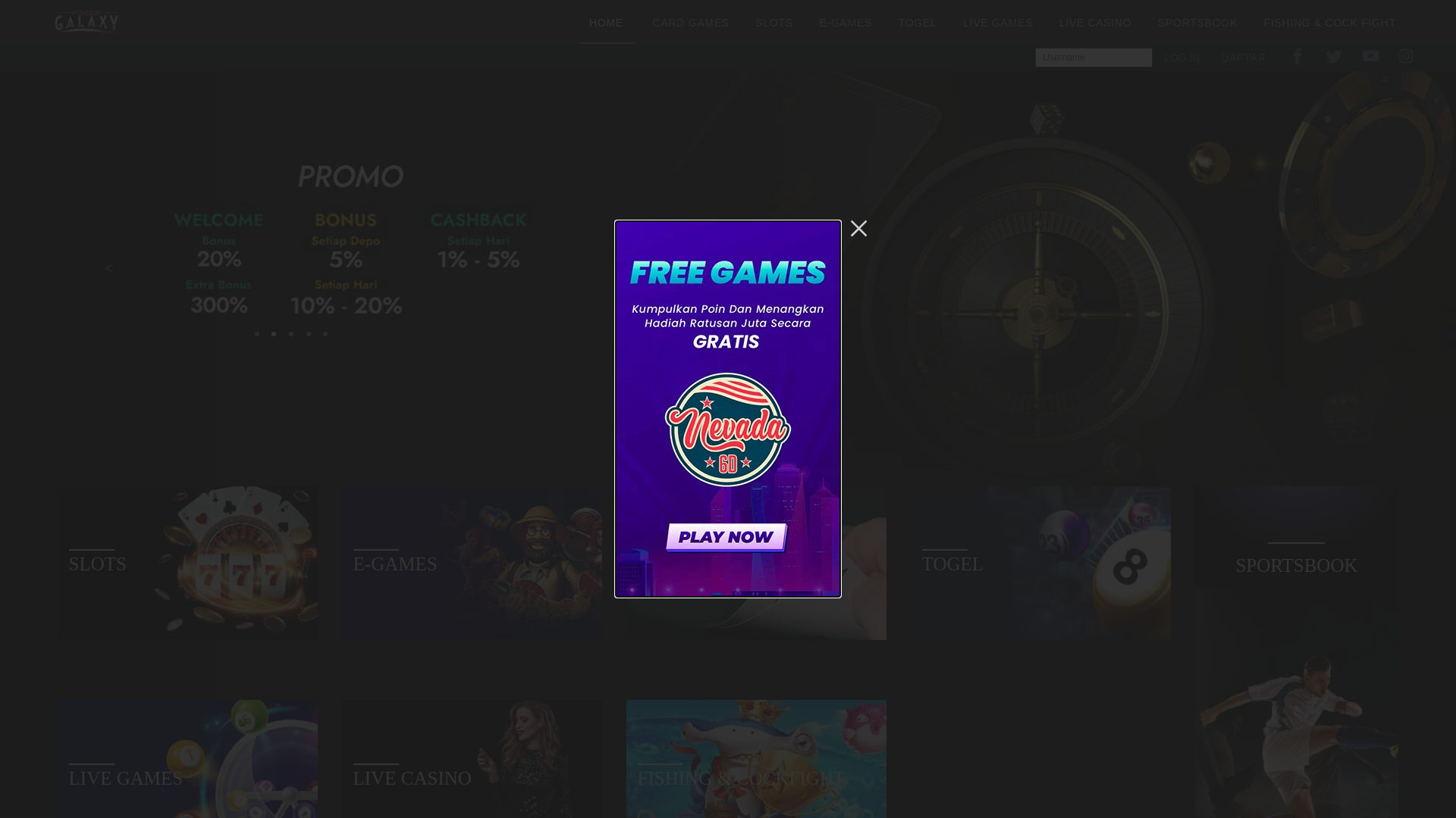 website screenshot of https://pkrgalaxyjet.vip/