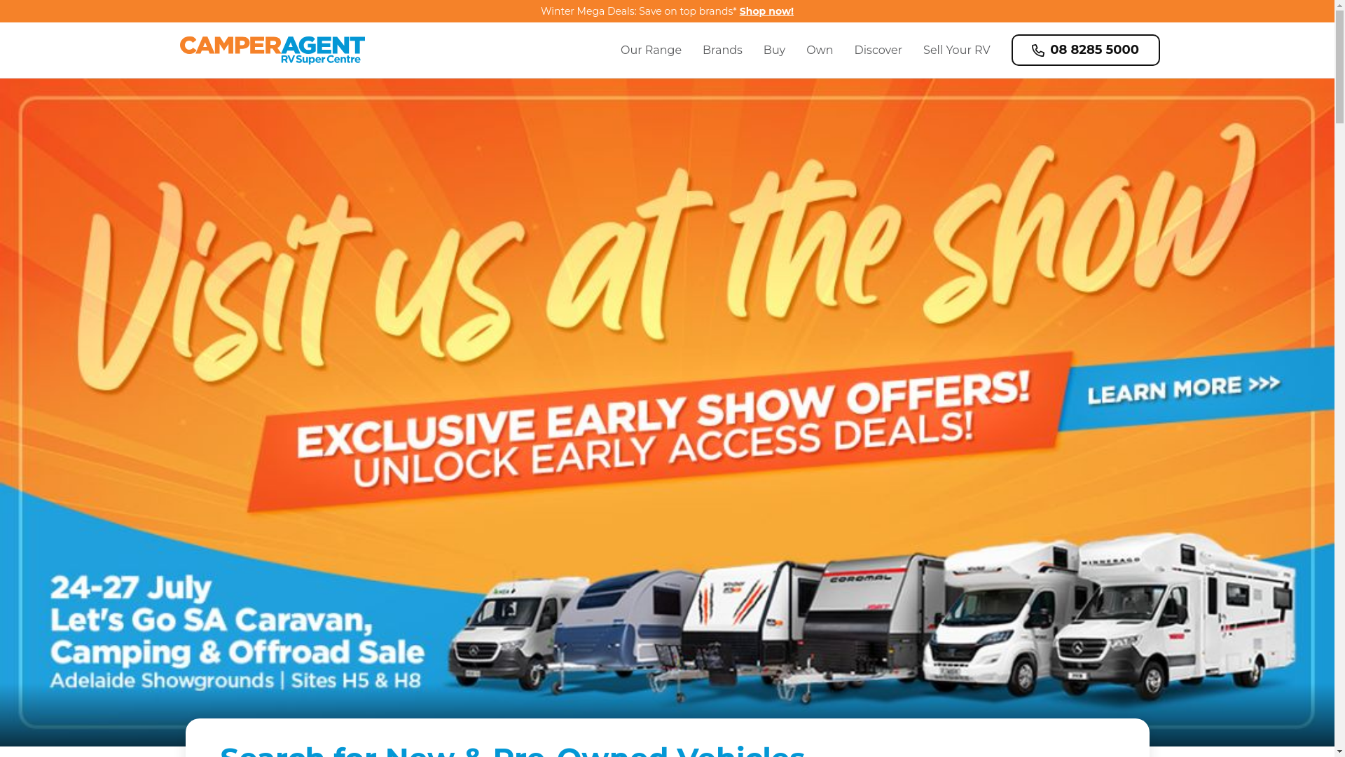 website screenshot of https://camperagent-next-kentico.pages.dev/