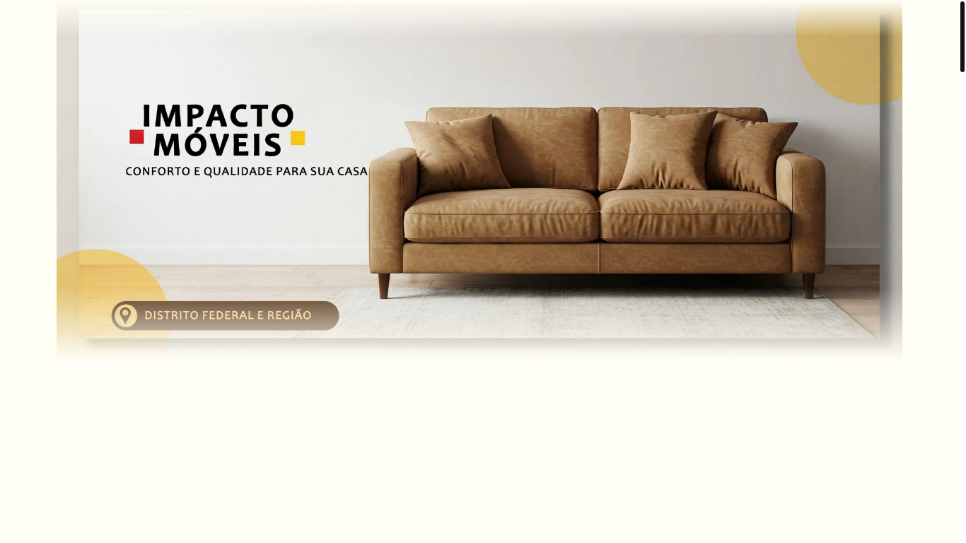 website screenshot of https://impactomoveisecolchoes.com.br/