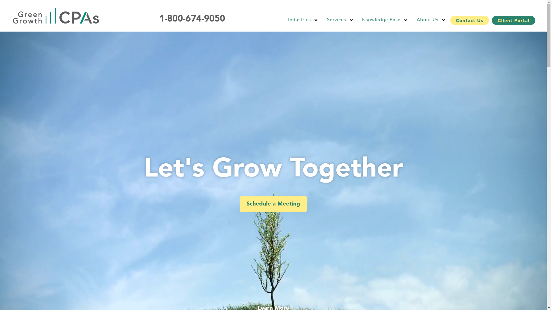 website screenshot of https://greengrowthcpasadvisers.com/