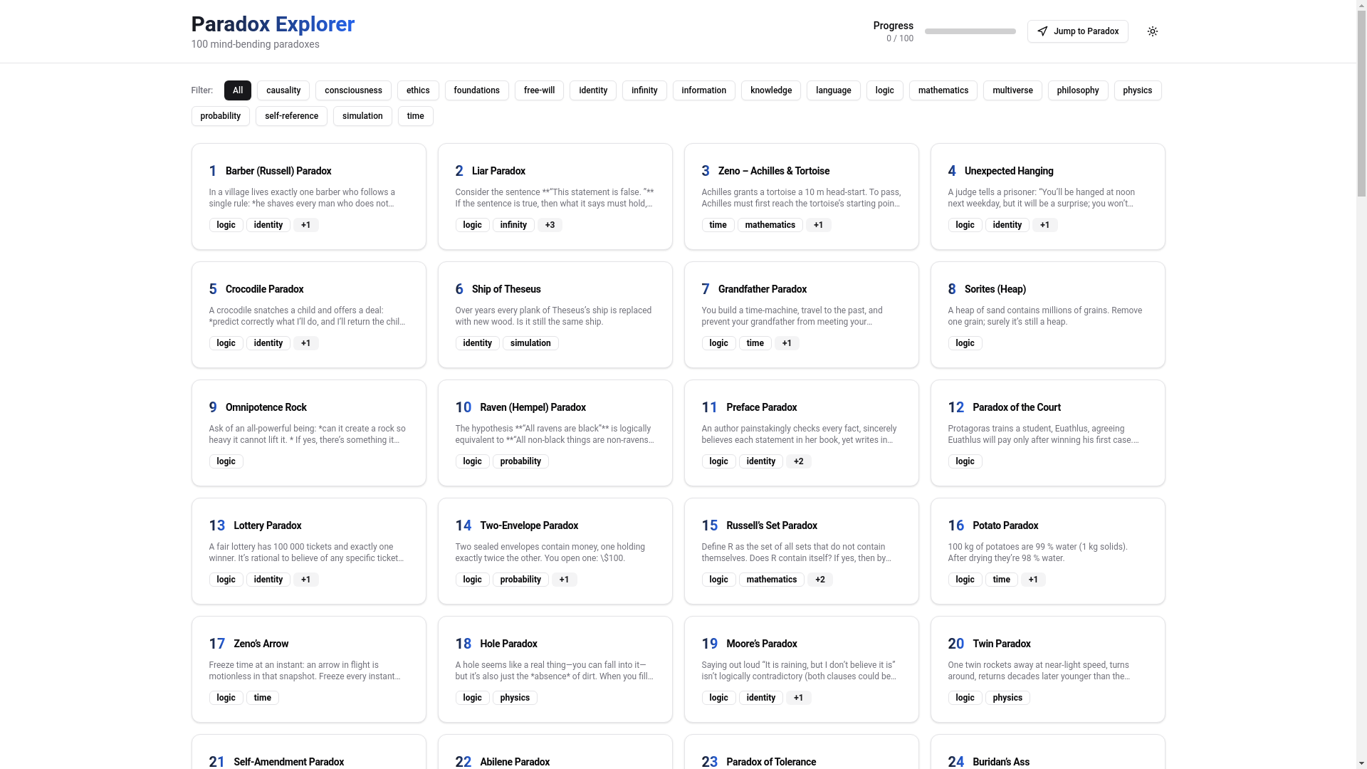 website screenshot of https://paradox-explorer.pages.dev/