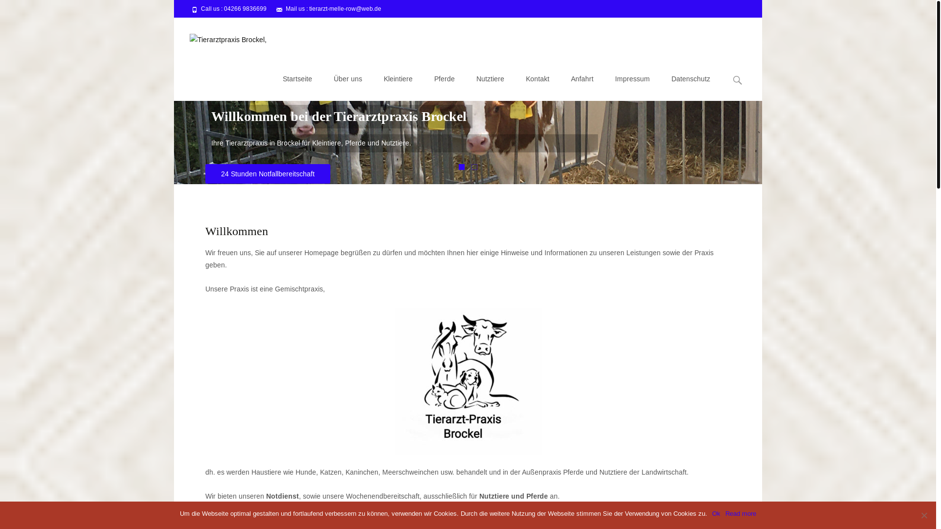 website screenshot of https://tierarztpraxis-brockel.de/
