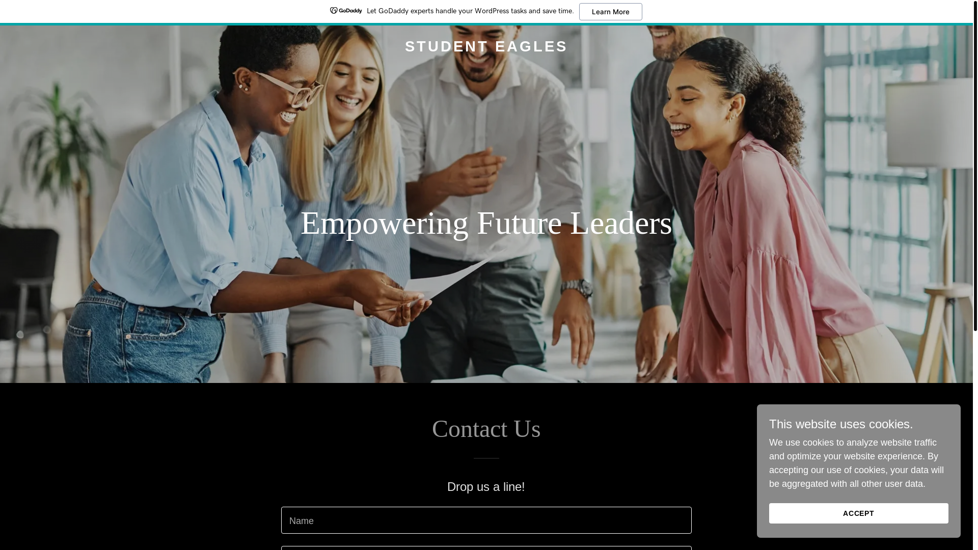website screenshot of https://studenteagles.org/