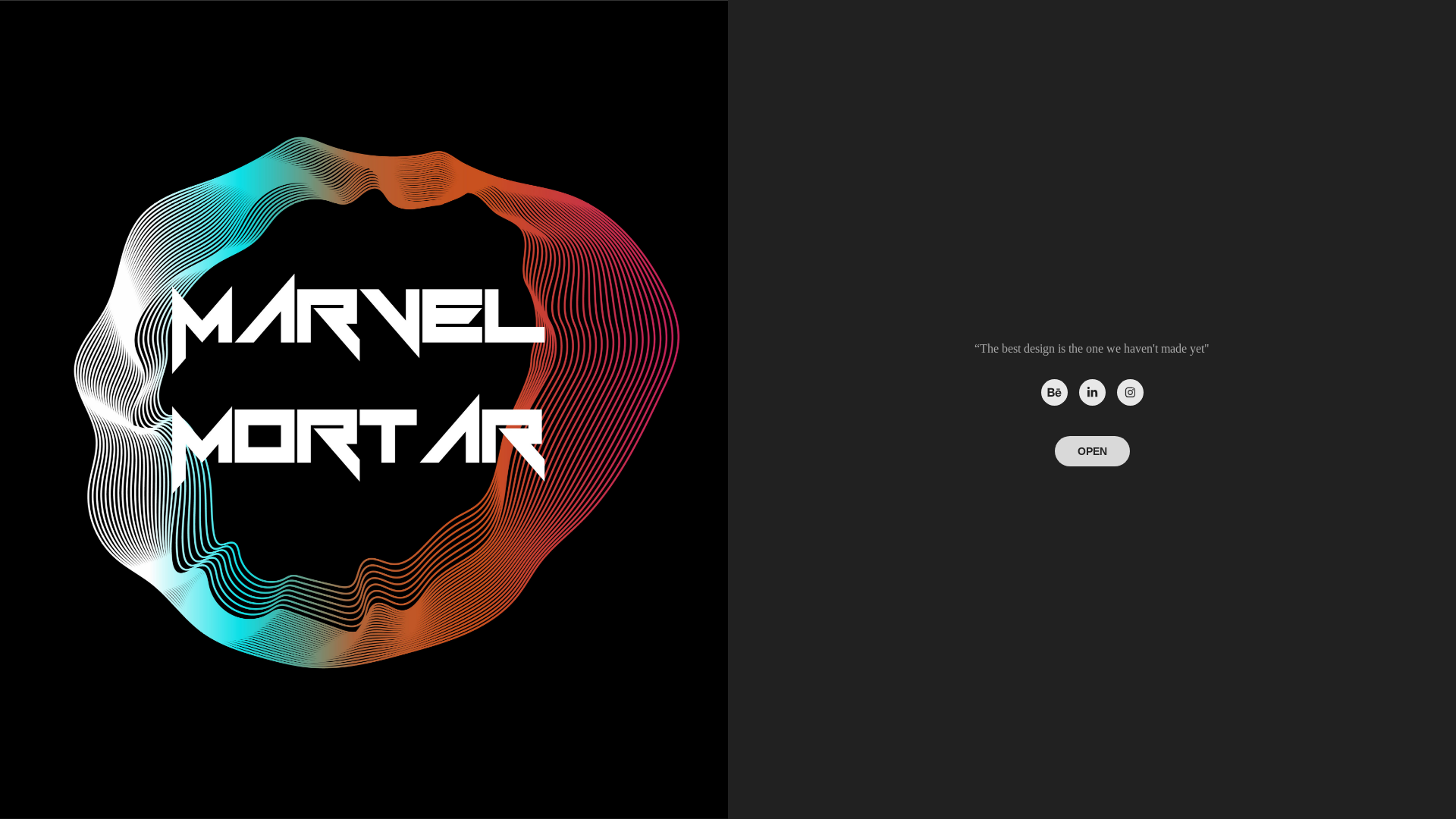 website screenshot of https://marvelandmortar.com/
