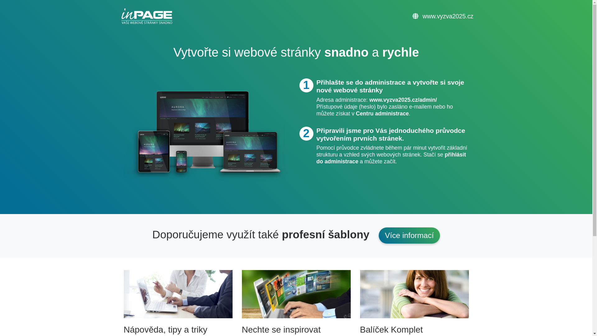 website screenshot of https://vyzva2025.cz/