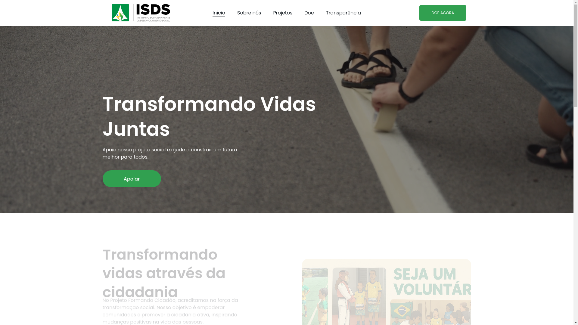 website screenshot of https://institutosobradinhense.com/