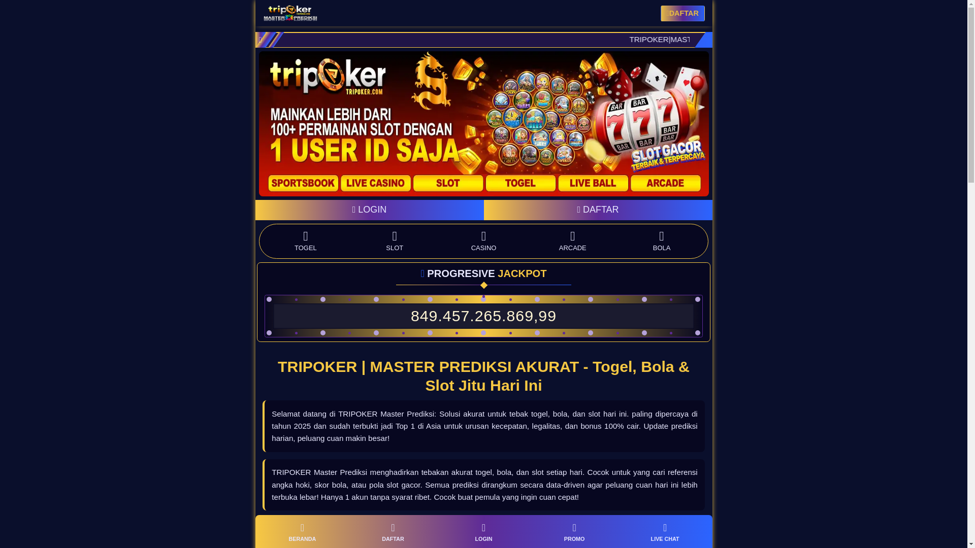 website screenshot of https://tripoker-master-prediksi.pages.dev/