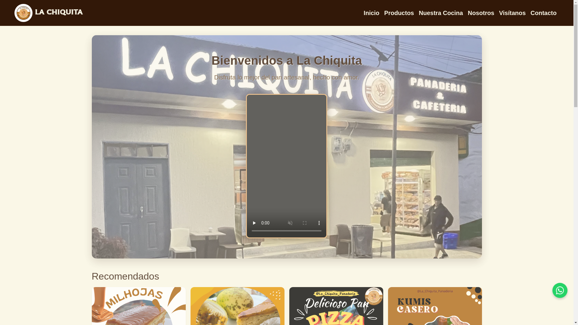 website screenshot of https://panaderialachiquita.com/