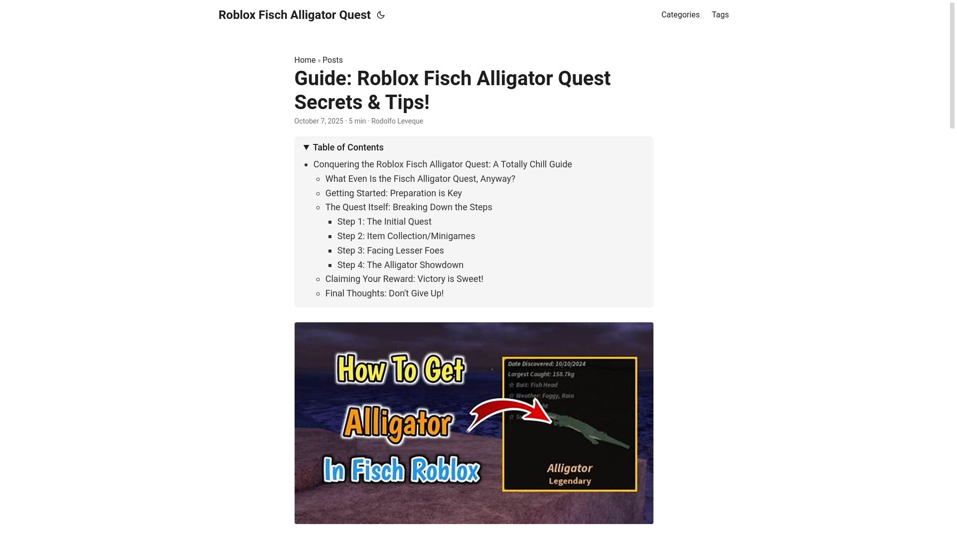 website screenshot of https://roblox-fisch-alligator-quest.pages.dev/