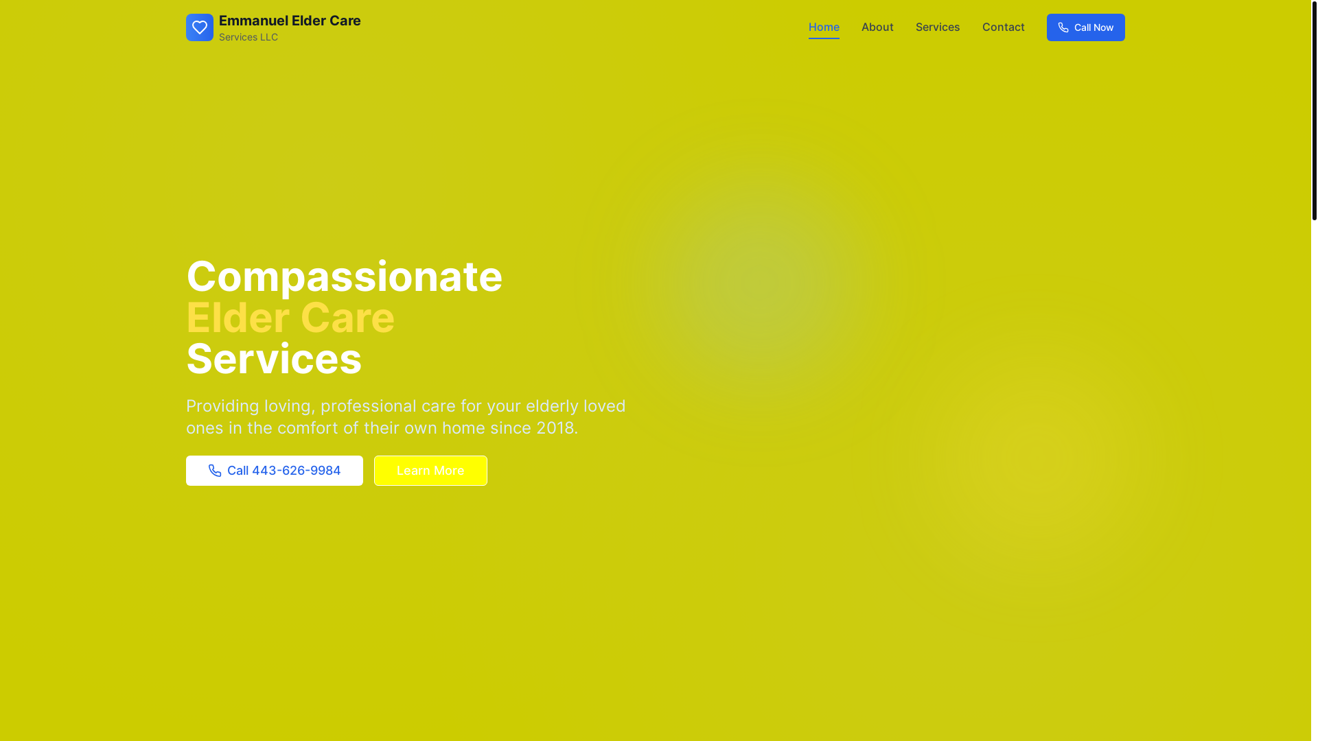 website screenshot of https://emmanueleldercare.com/
