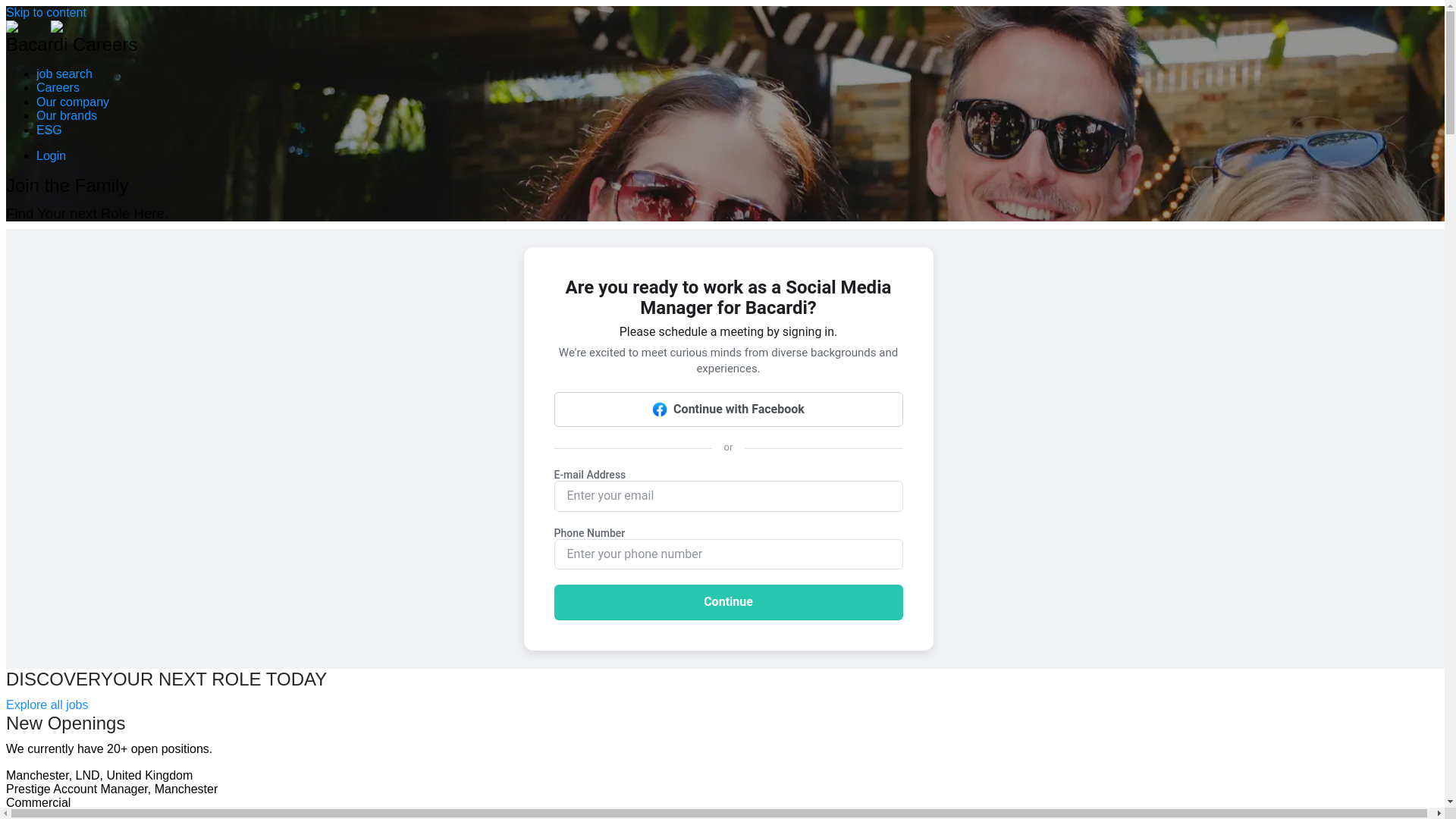 website screenshot of https://bacardidrinks-careers.com/