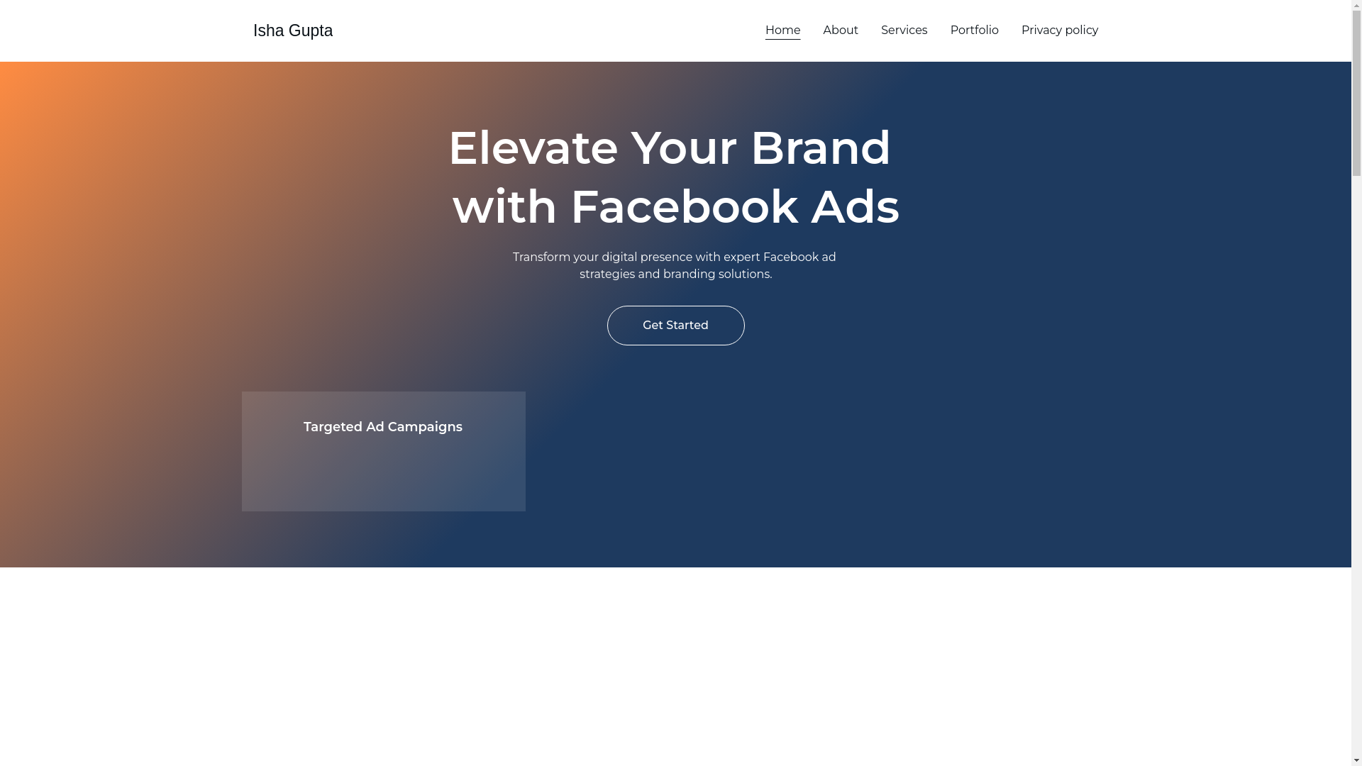 website screenshot of https://ishagupta.site/