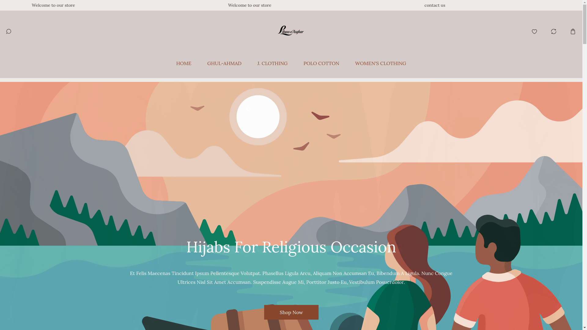 website screenshot of https://libass-e-asghar.shop/