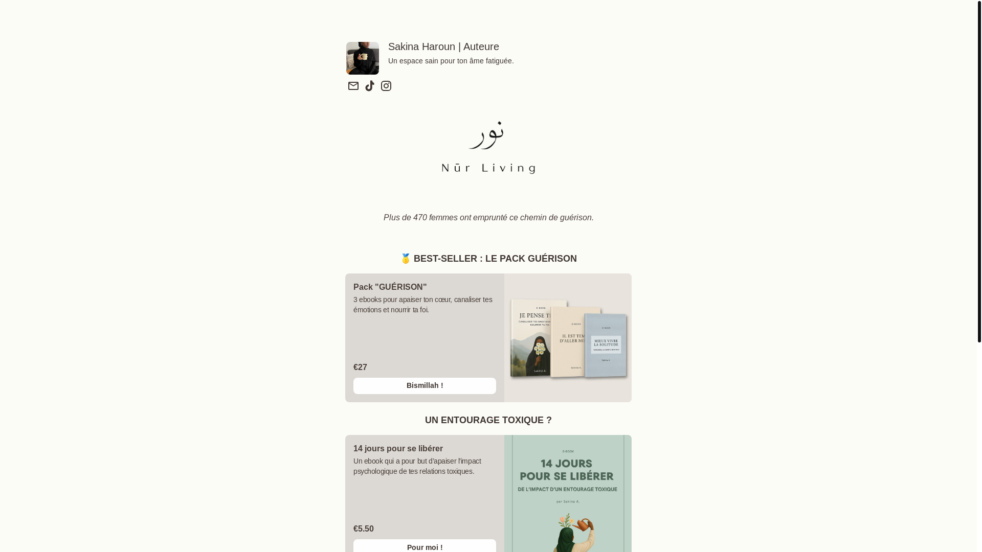 website screenshot of https://thenurliving.com/
