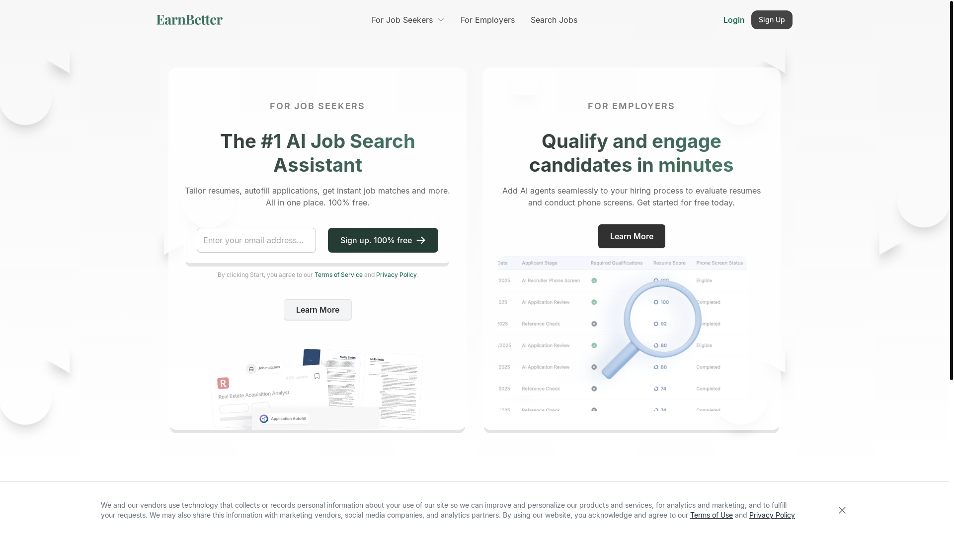 website screenshot of https://earn-better.com/