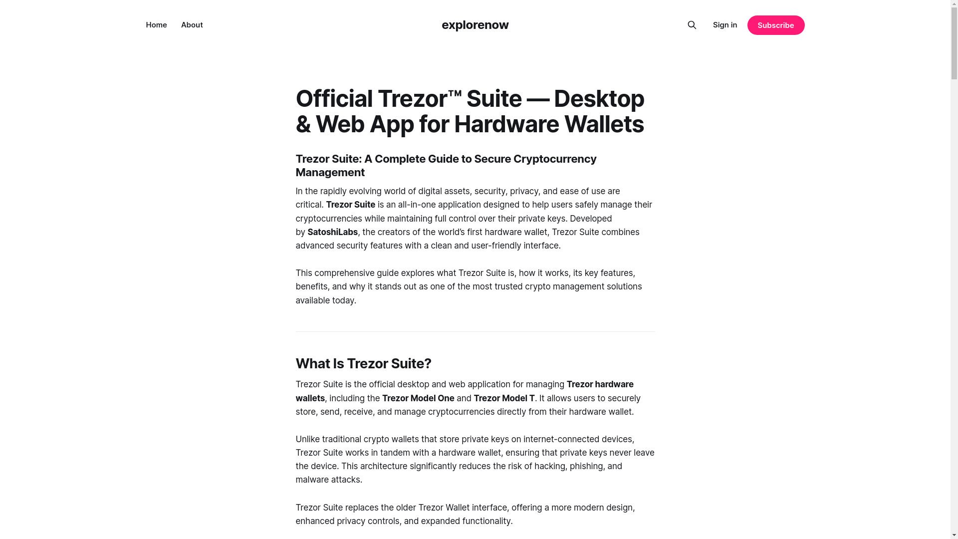website screenshot of https://home-page.ghost.io/suite/