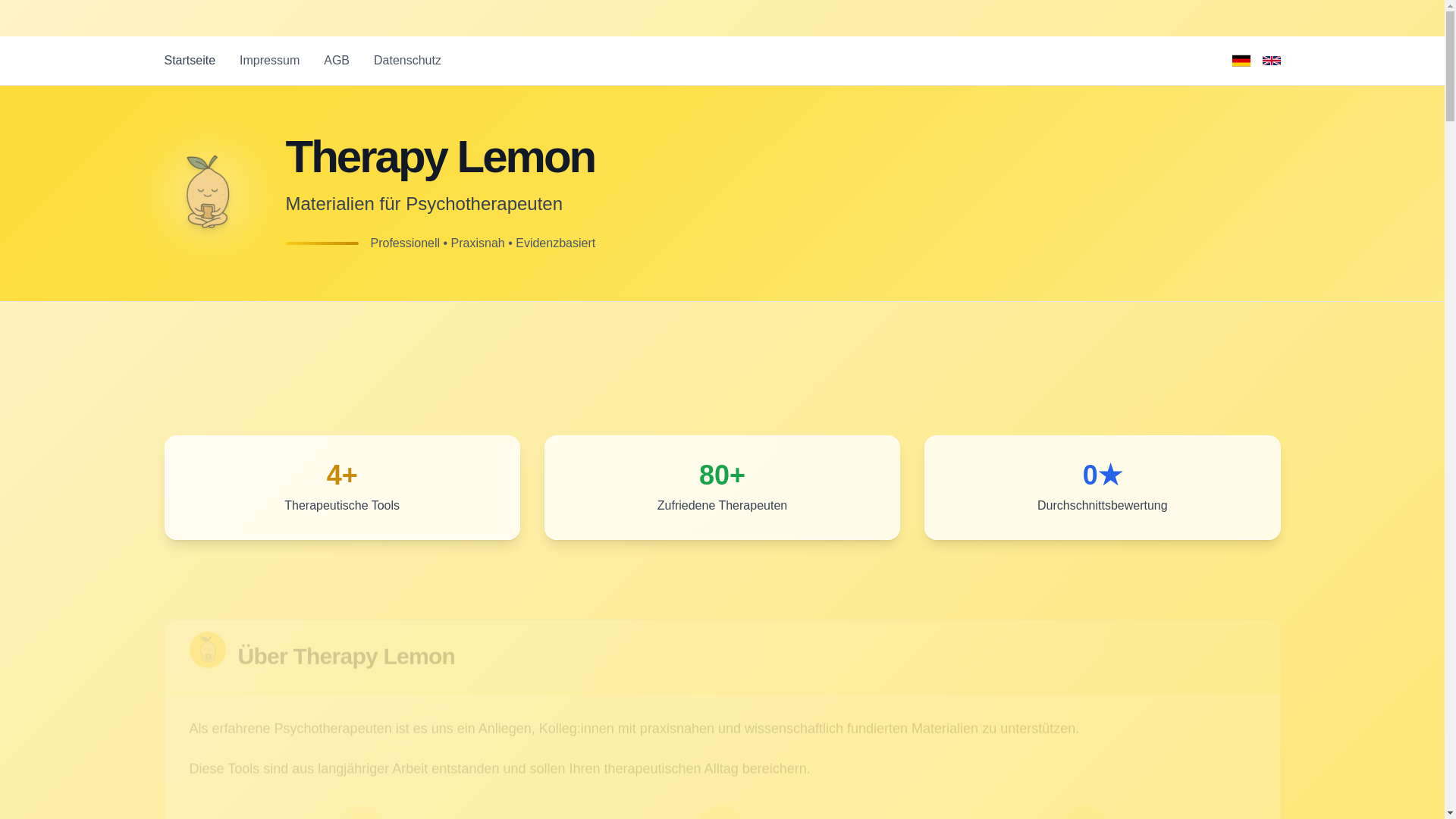 website screenshot of https://therapylemon.com/