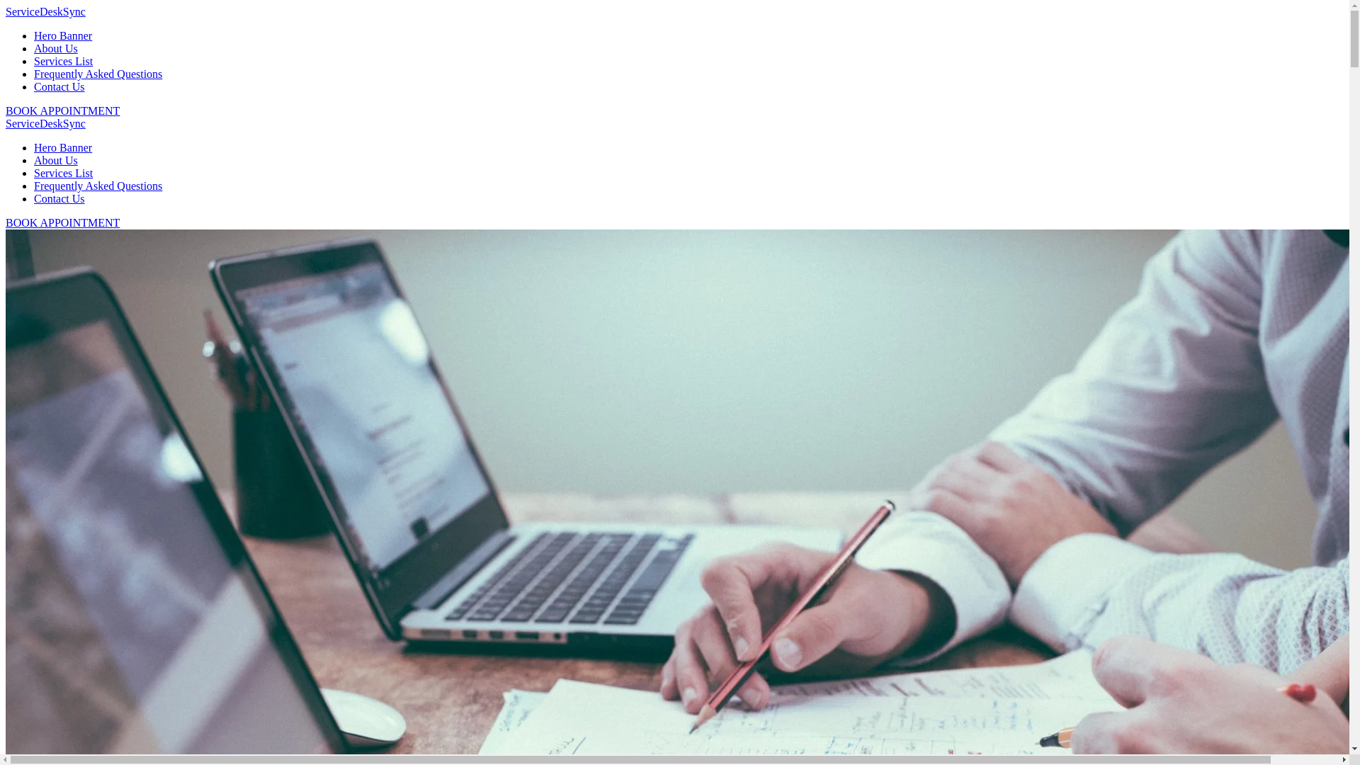 website screenshot of https://servicedesksync.com.au/